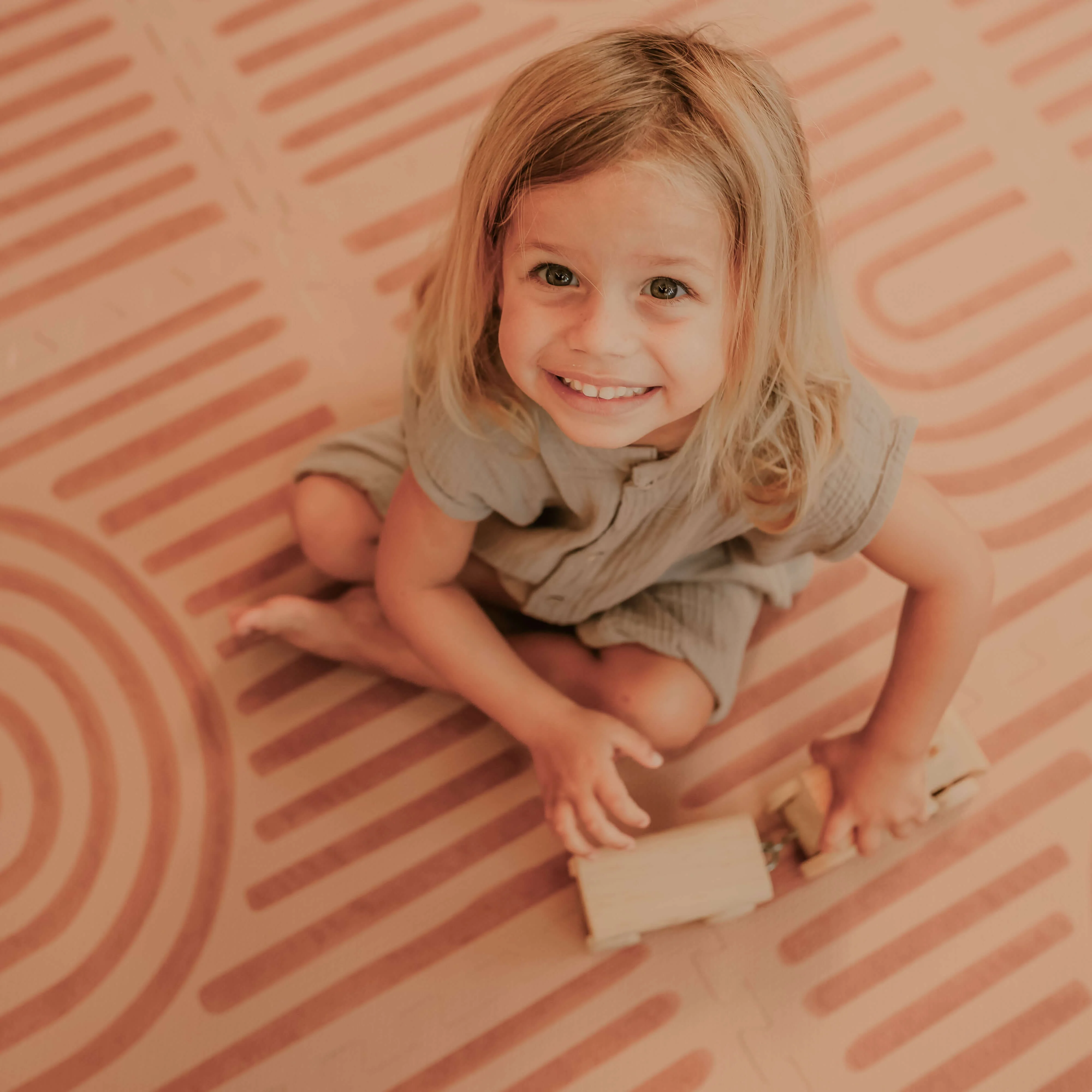 Toddlekind Haven Playmat | Linear - Camel - Image 3