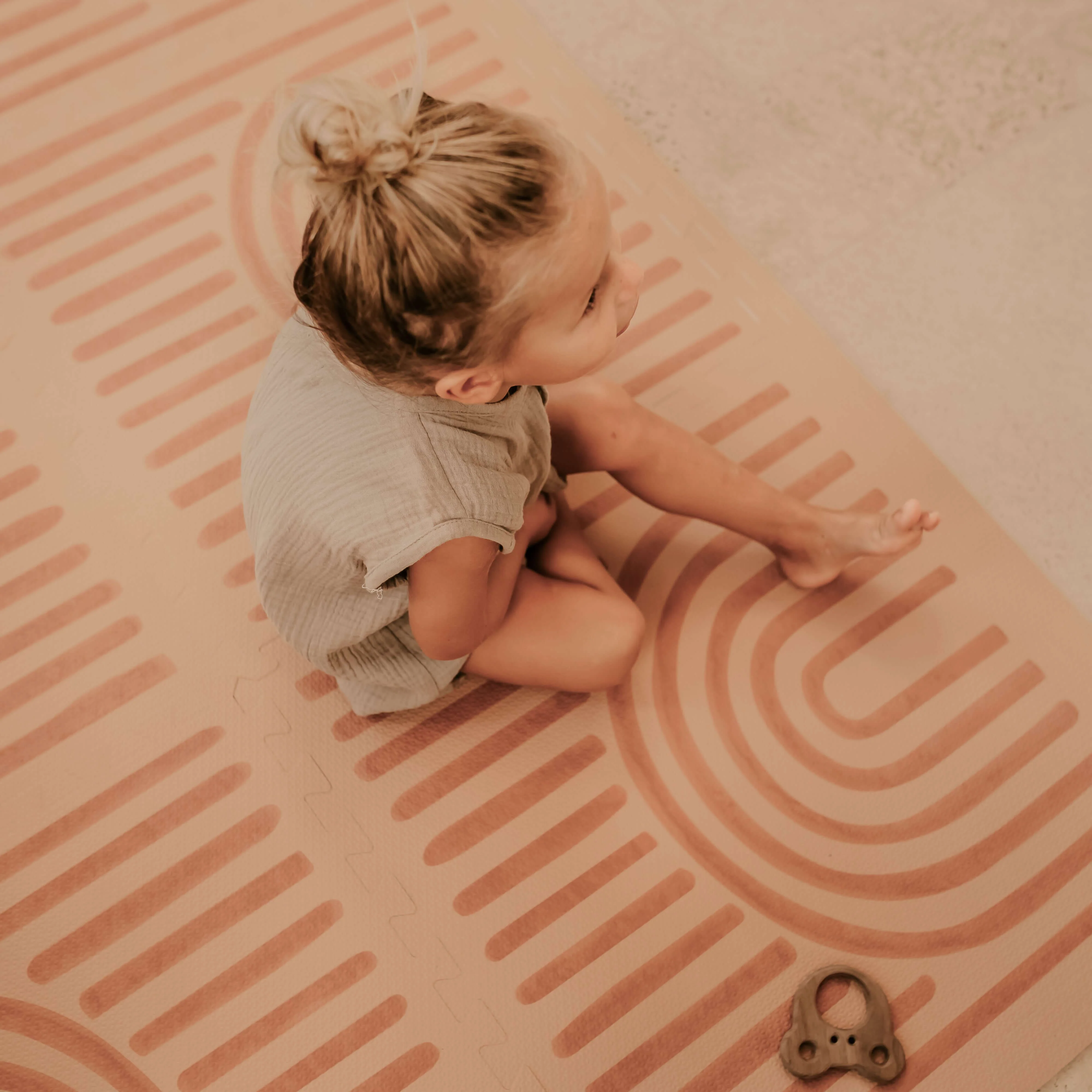 Toddlekind Haven Playmat | Linear - Camel - Image 5