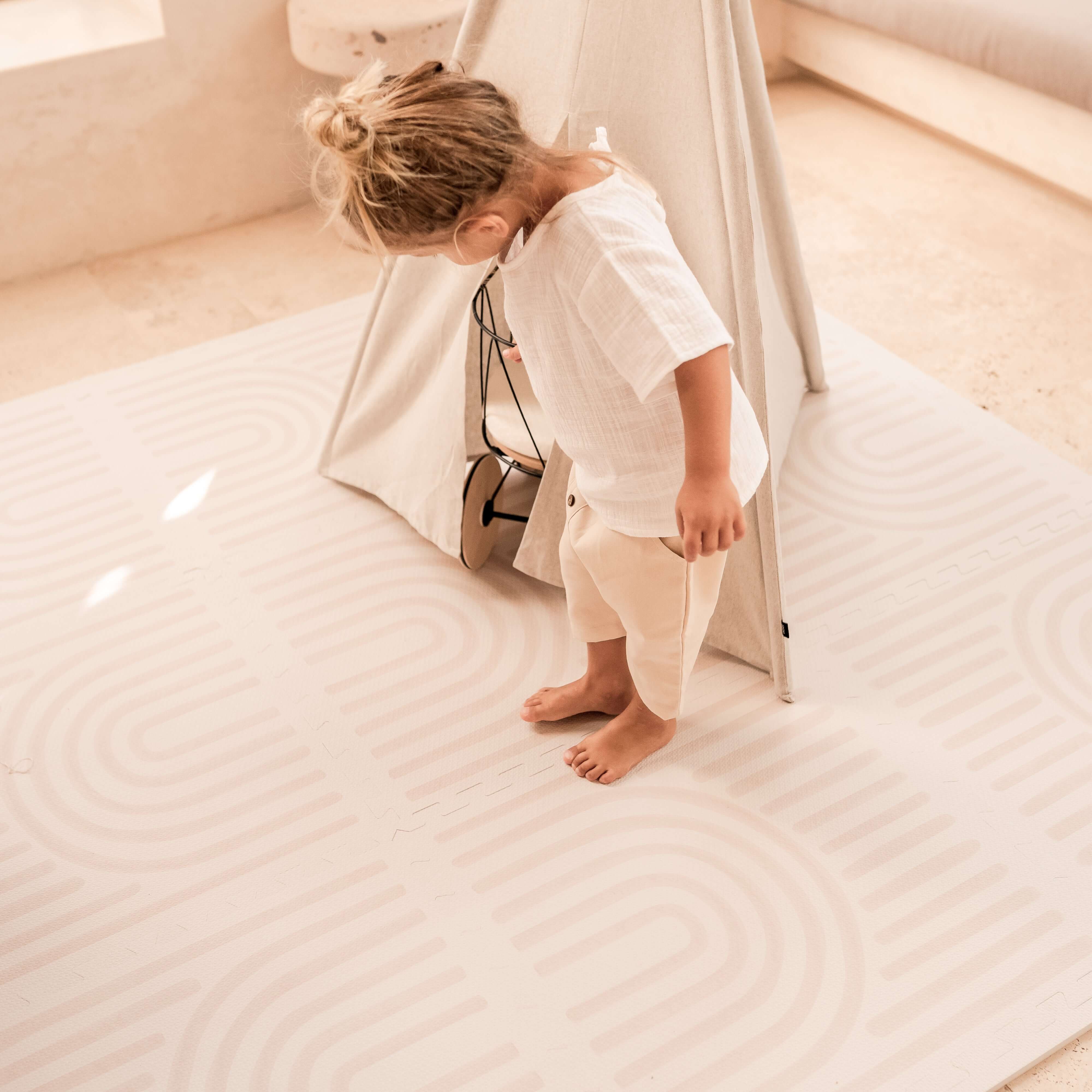 Toddlekind Haven Playmat | Linear - Linen - Image 5