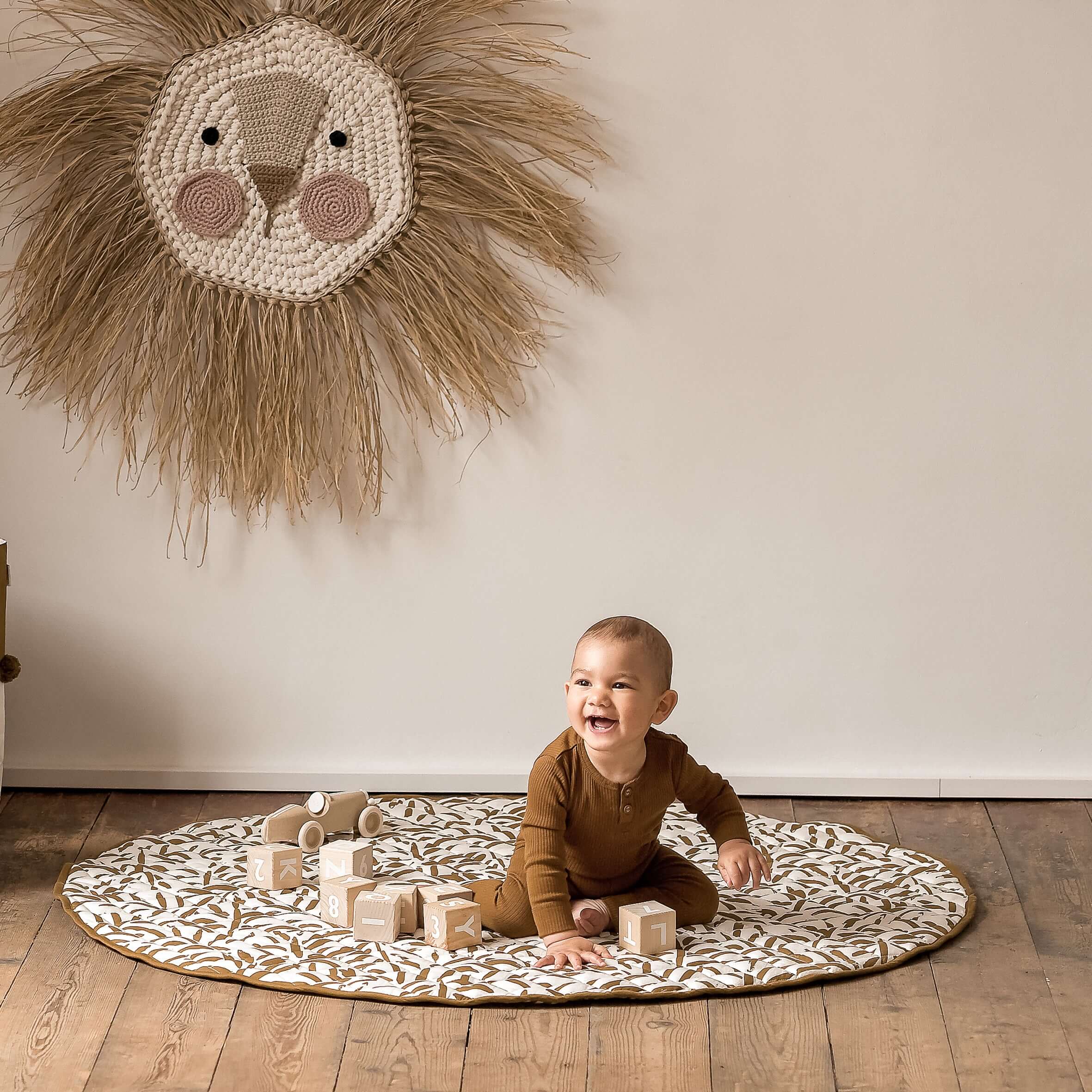 Toddlekind Snuggle Mat | Leaves - Sand Castle - Image 5