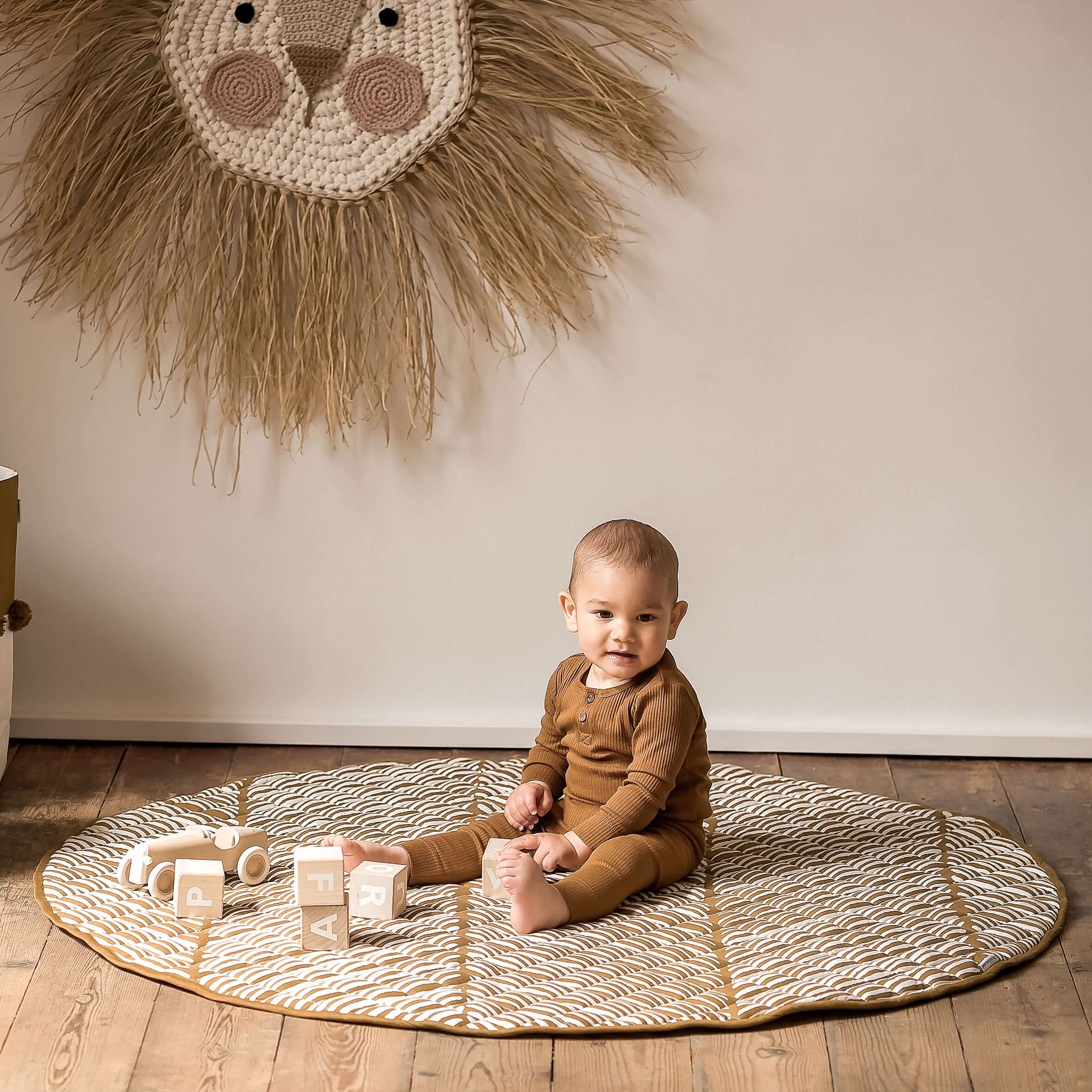Toddlekind Snuggle Mat | Leaves - Sand Castle - Image 7