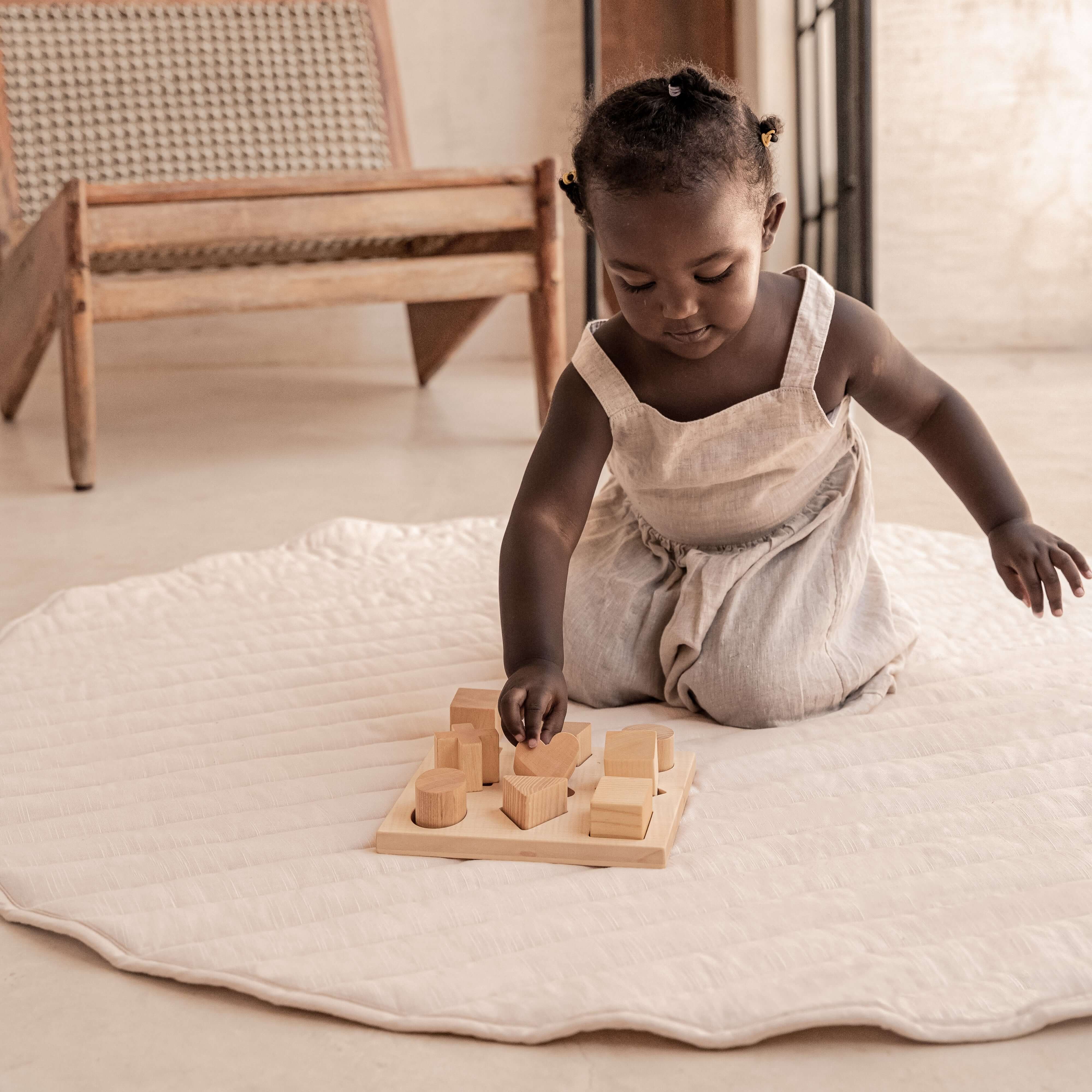 Toddlekind Snuggle Mat | Stripes - Blush - Image 5