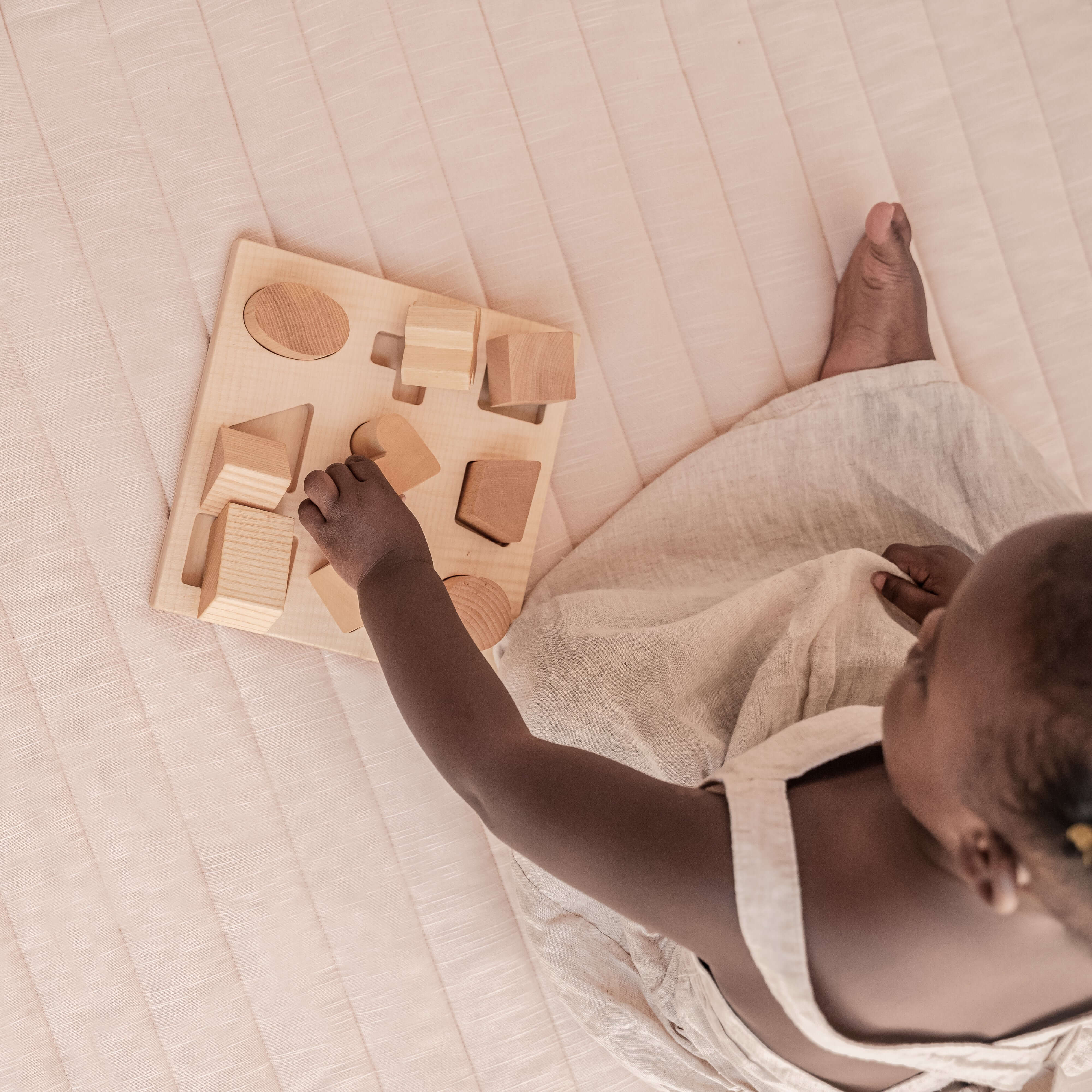 Toddlekind Snuggle Mat | Stripes - Blush - Image 6