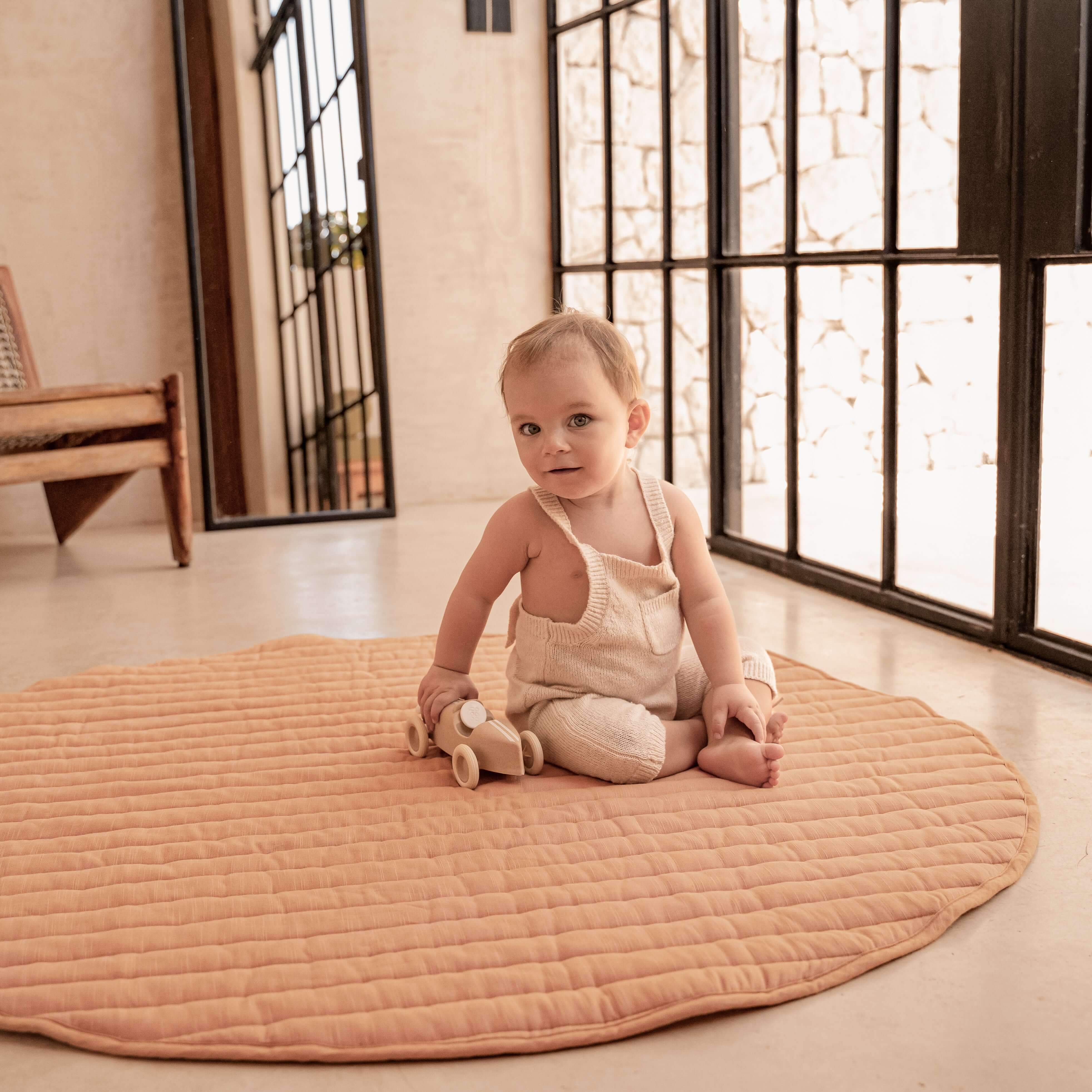 Toddlekind Snuggle Mat | Stripes - Camel - Image 7