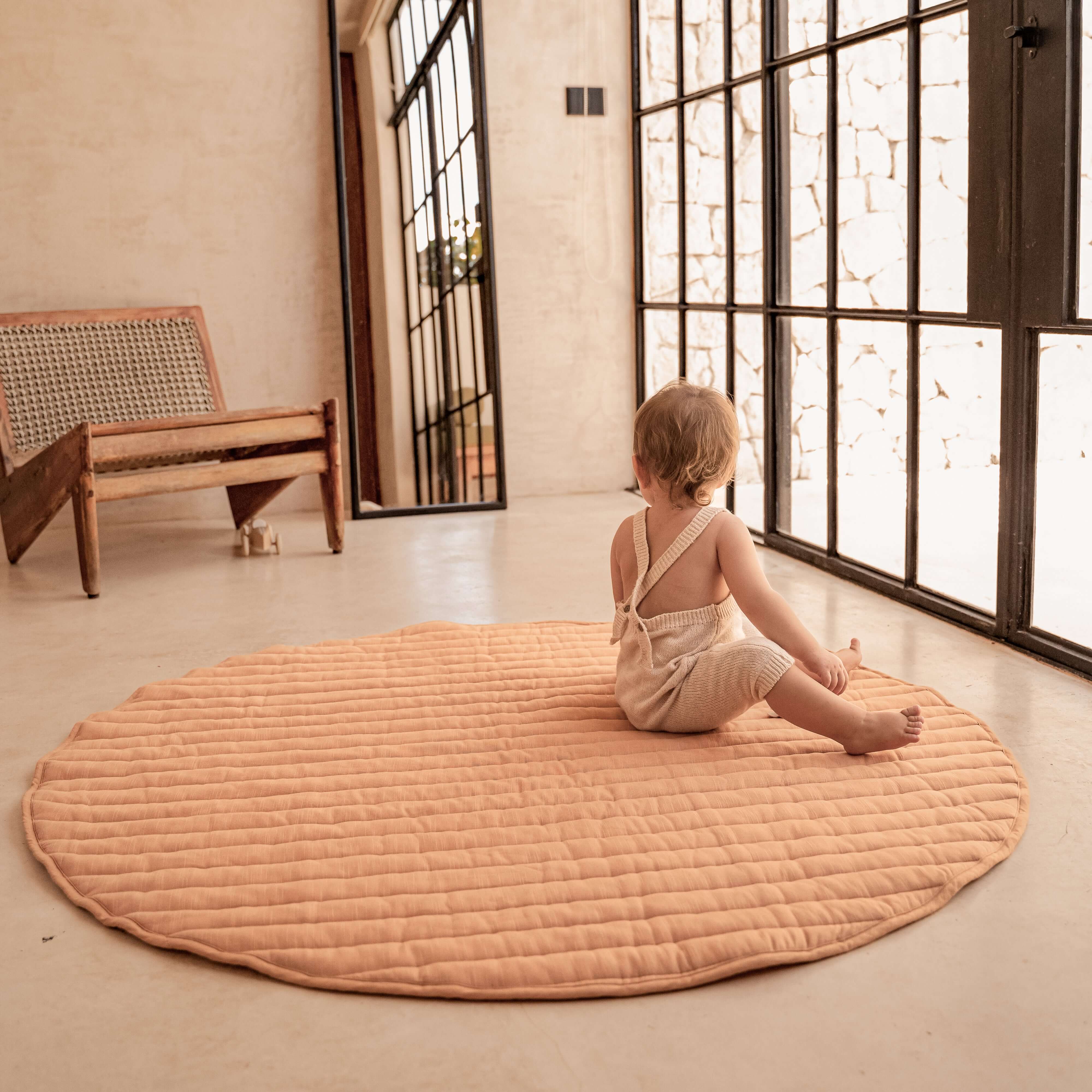 Toddlekind Snuggle Mat | Stripes - Camel - Image 8