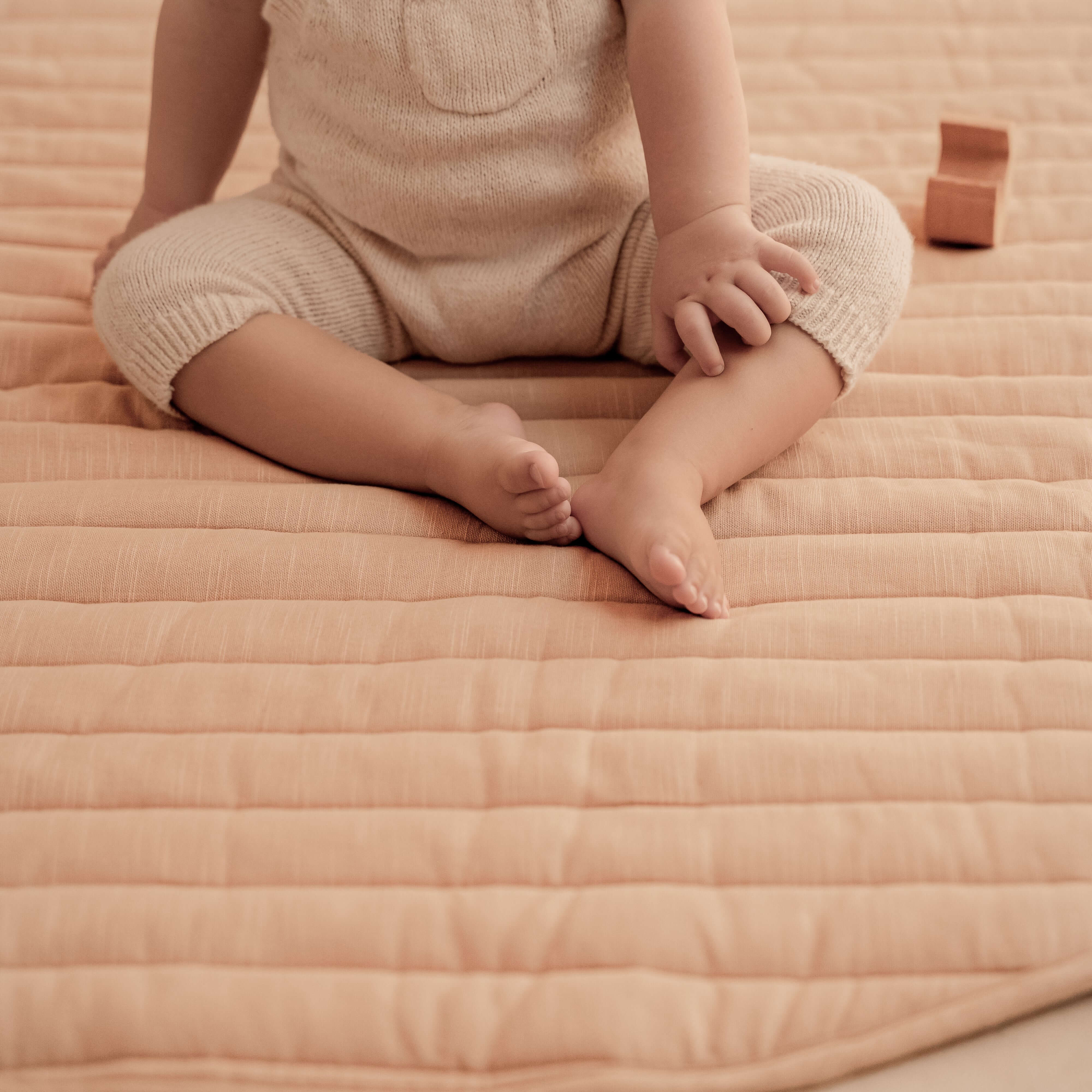 Toddlekind Snuggle Mat | Stripes - Sandstone - Image 5