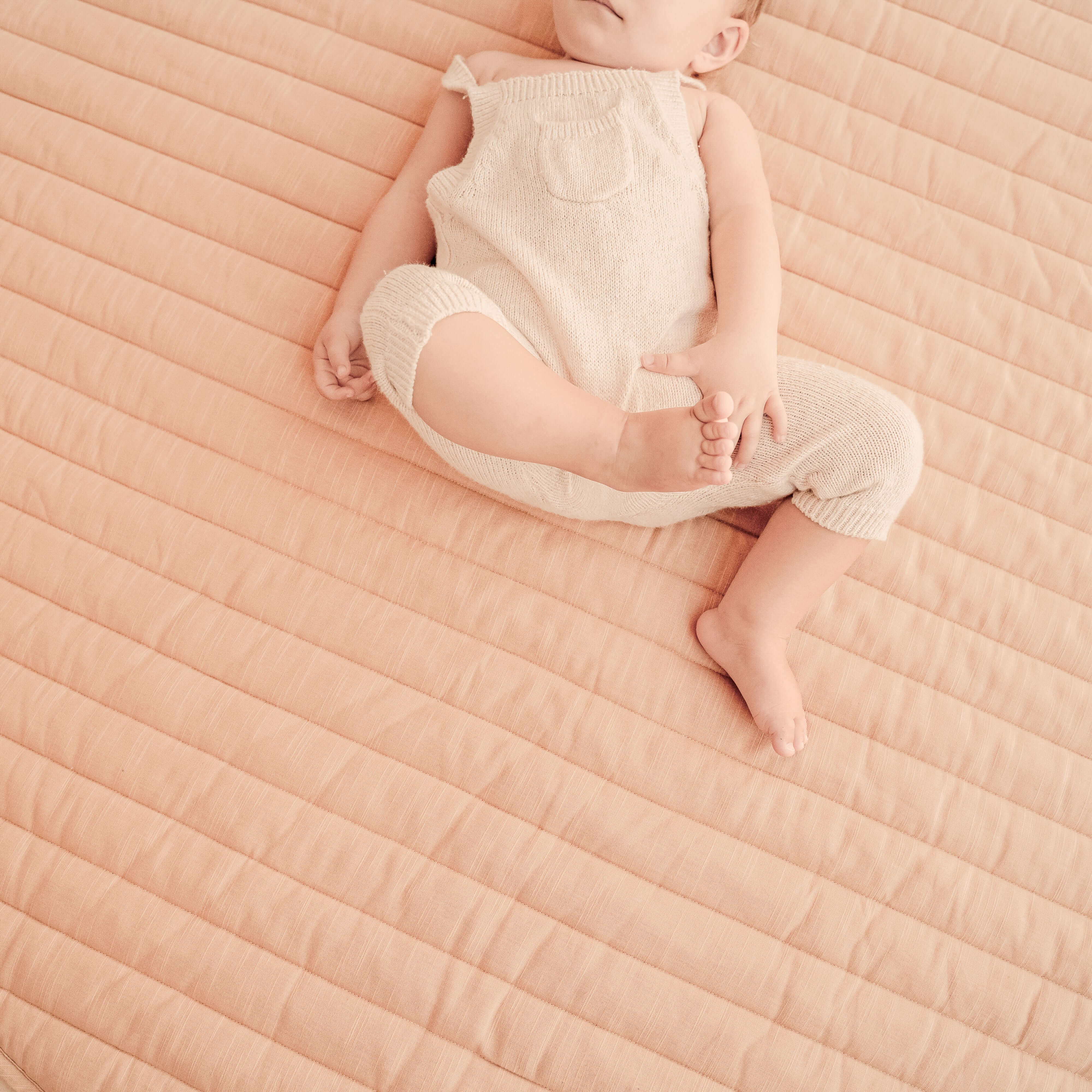 Toddlekind Snuggle Mat | Stripes - Sandstone - Image 6
