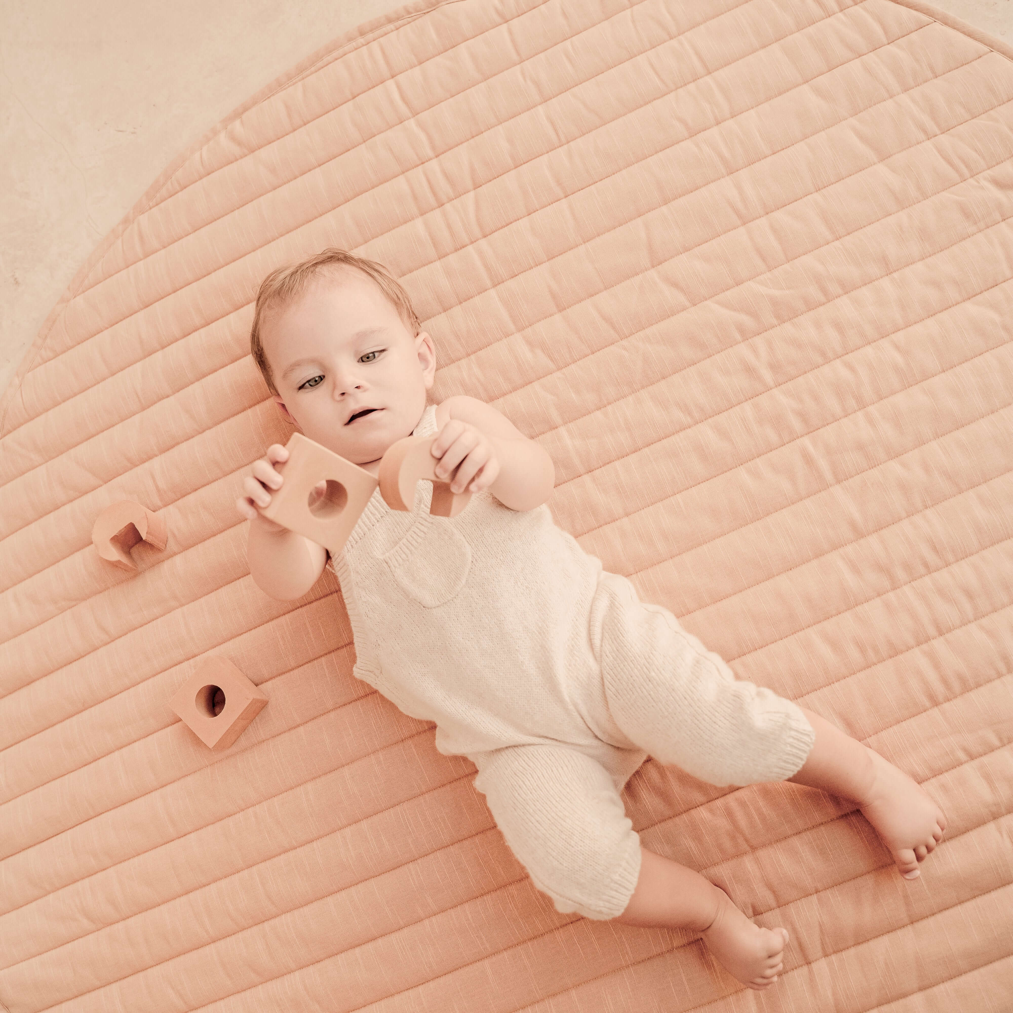 Toddlekind Snuggle Mat | Stripes - Sandstone - Image 9