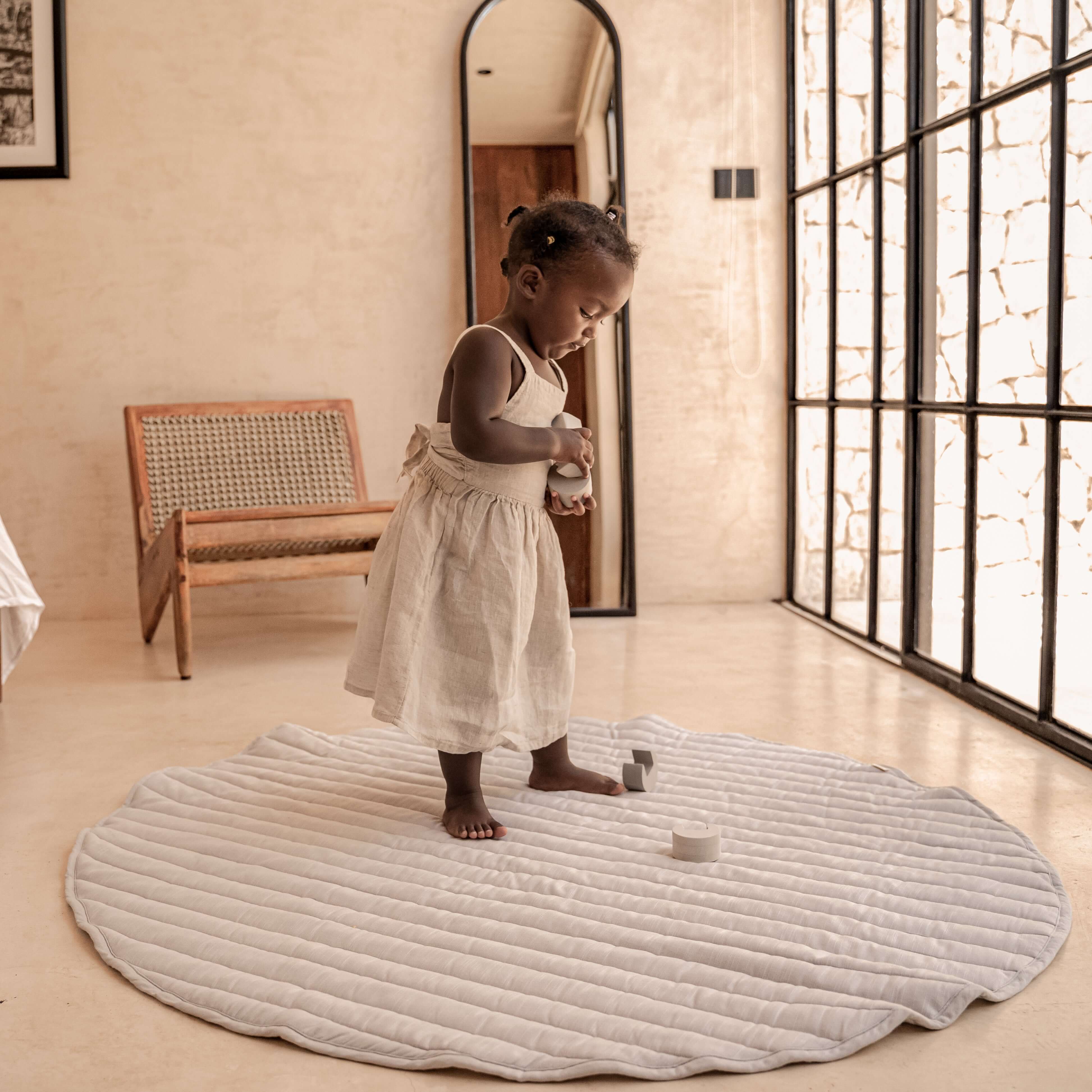Toddlekind Snuggle Mat | Stripes - Stone - Image 10