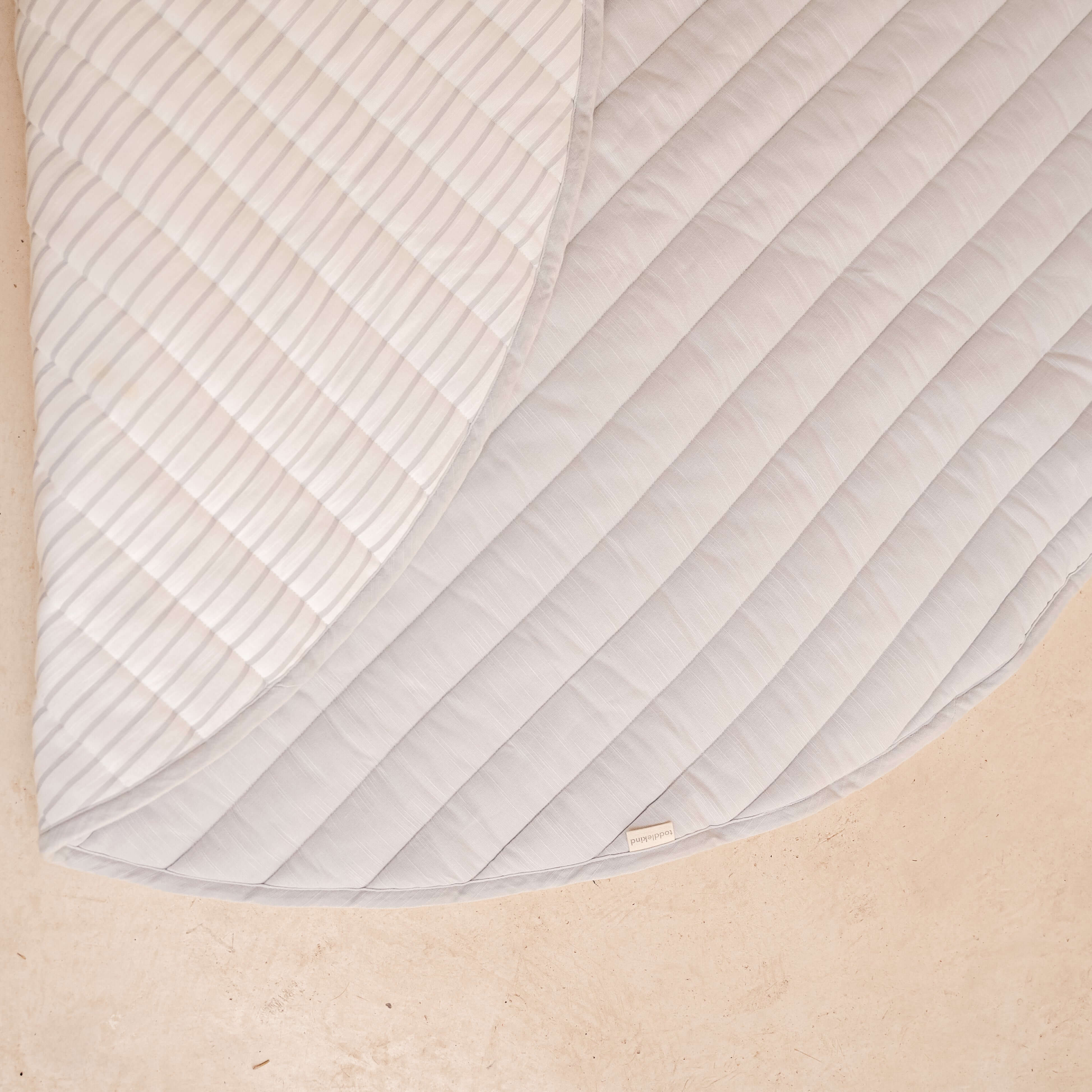 Toddlekind Snuggle Mat | Stripes - Stone - Image 4