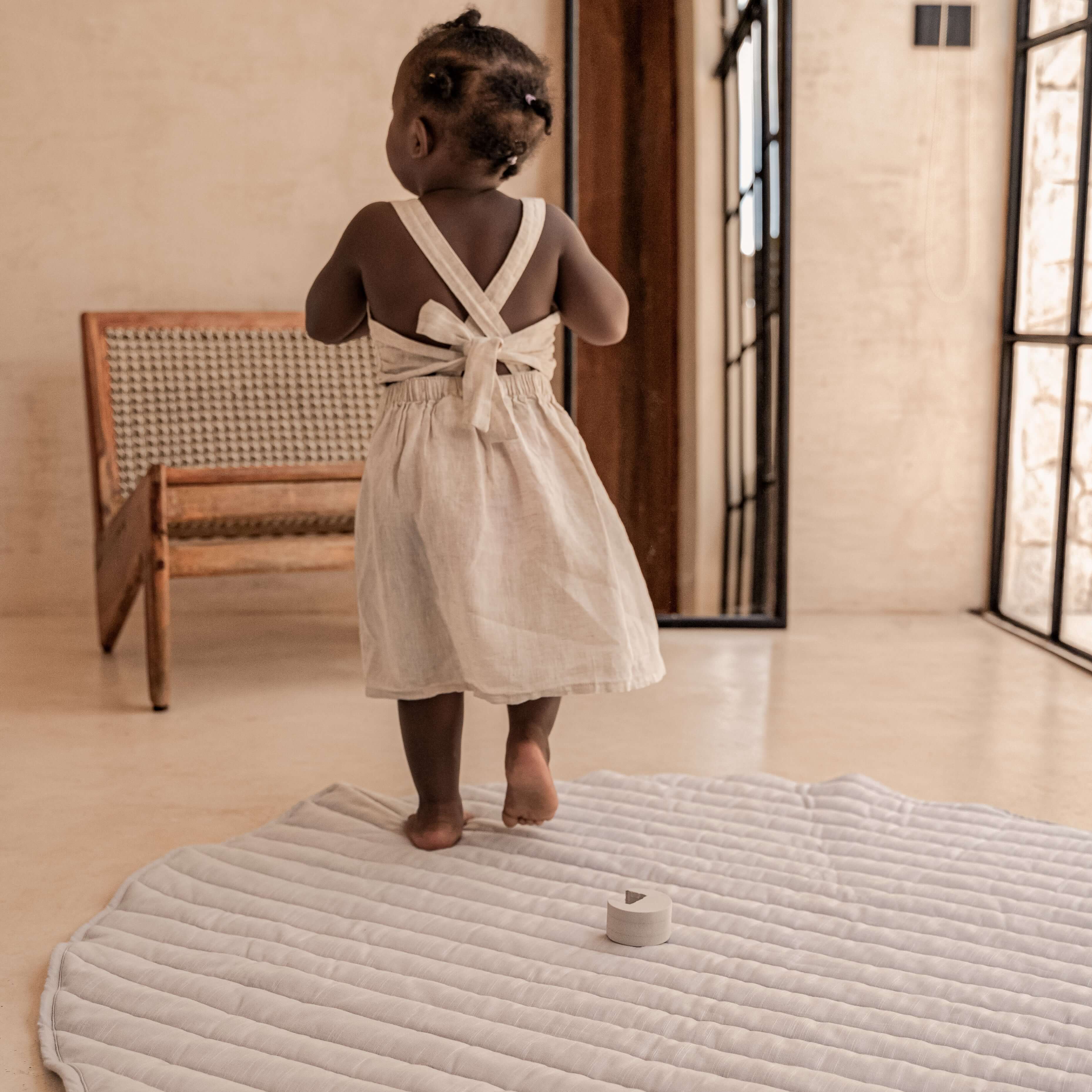 Toddlekind Snuggle Mat | Stripes - Stone - Image 5