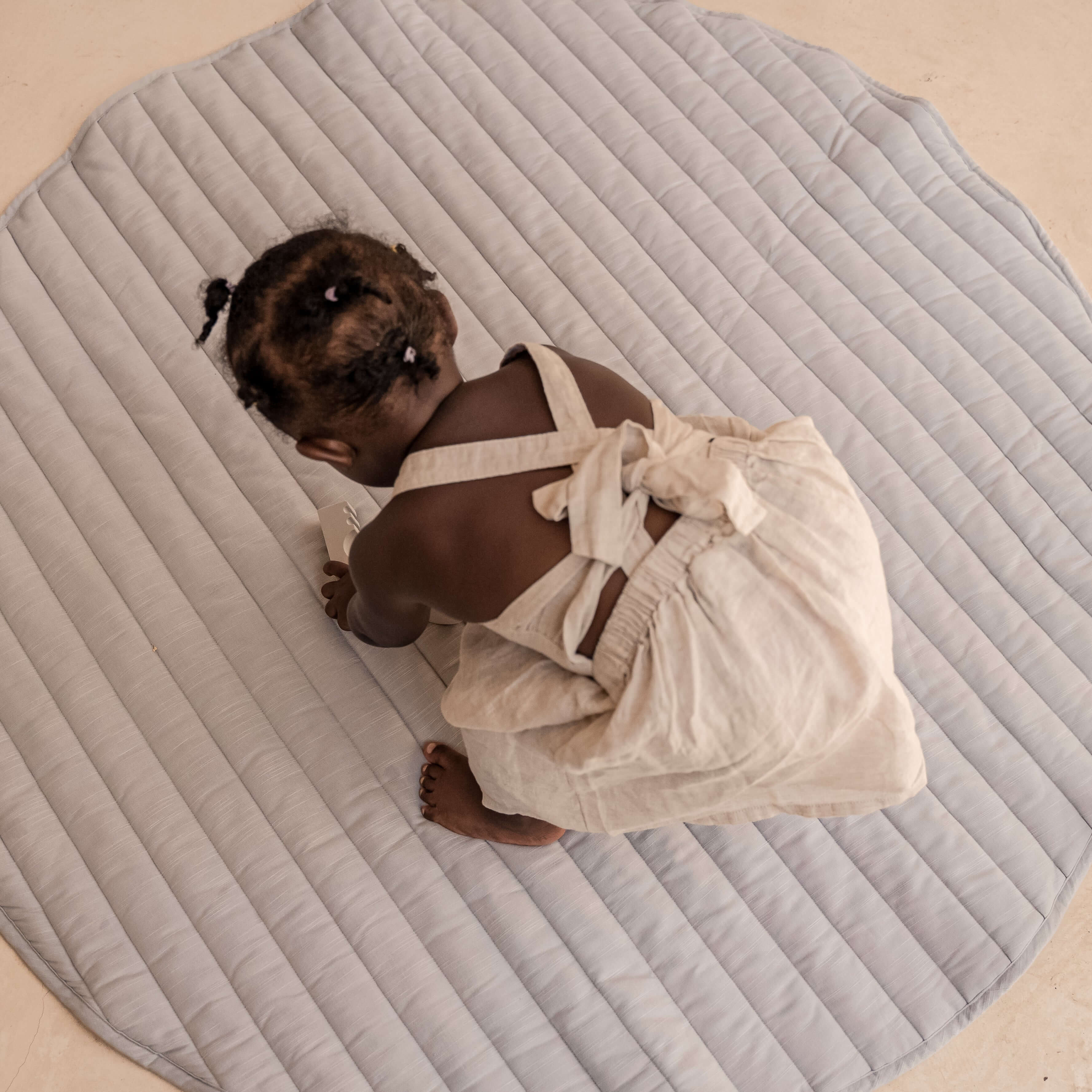 Toddlekind Snuggle Mat | Stripes - Stone - Image 8
