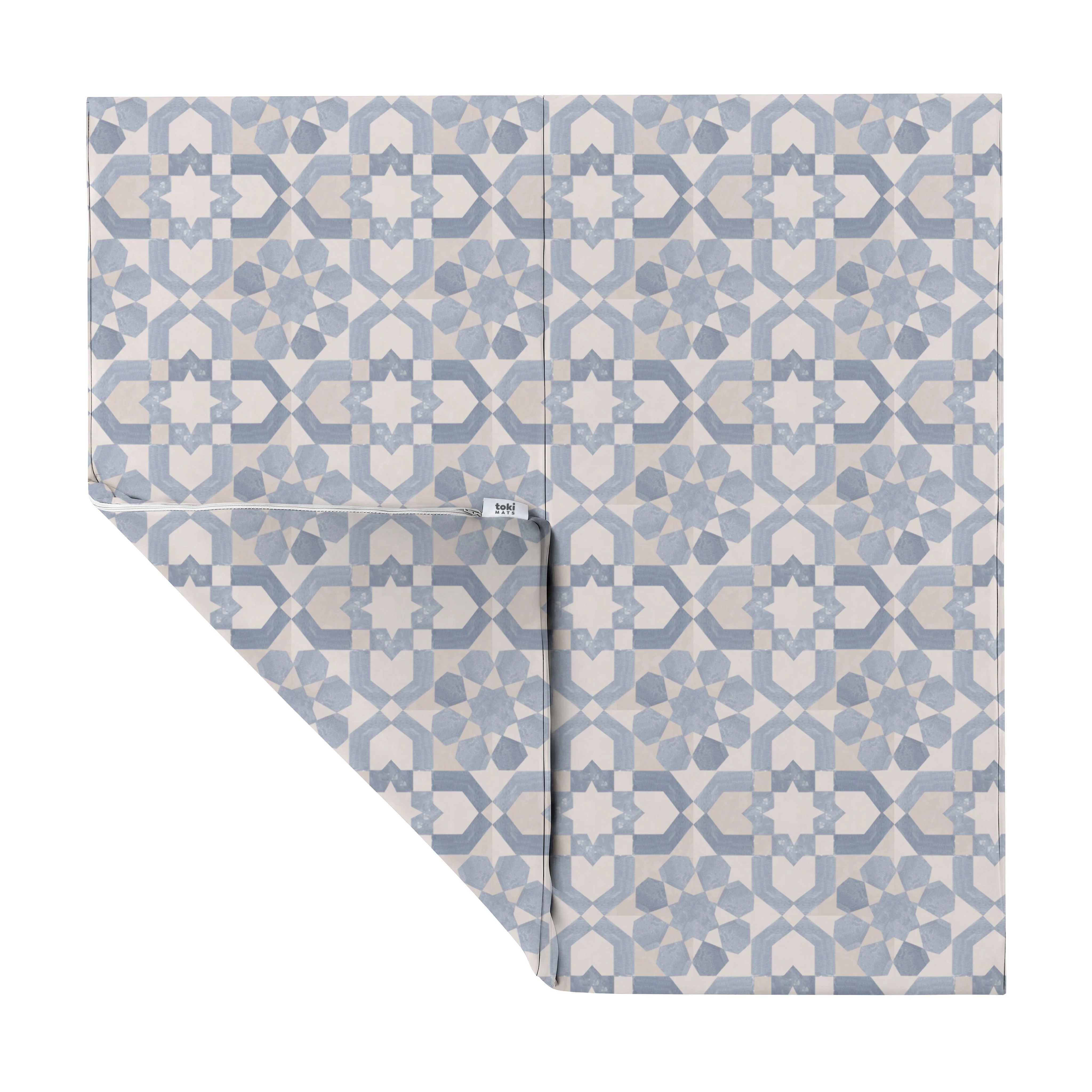 Toki Kids Blue Tile Vegan Leather Mat - Image 7