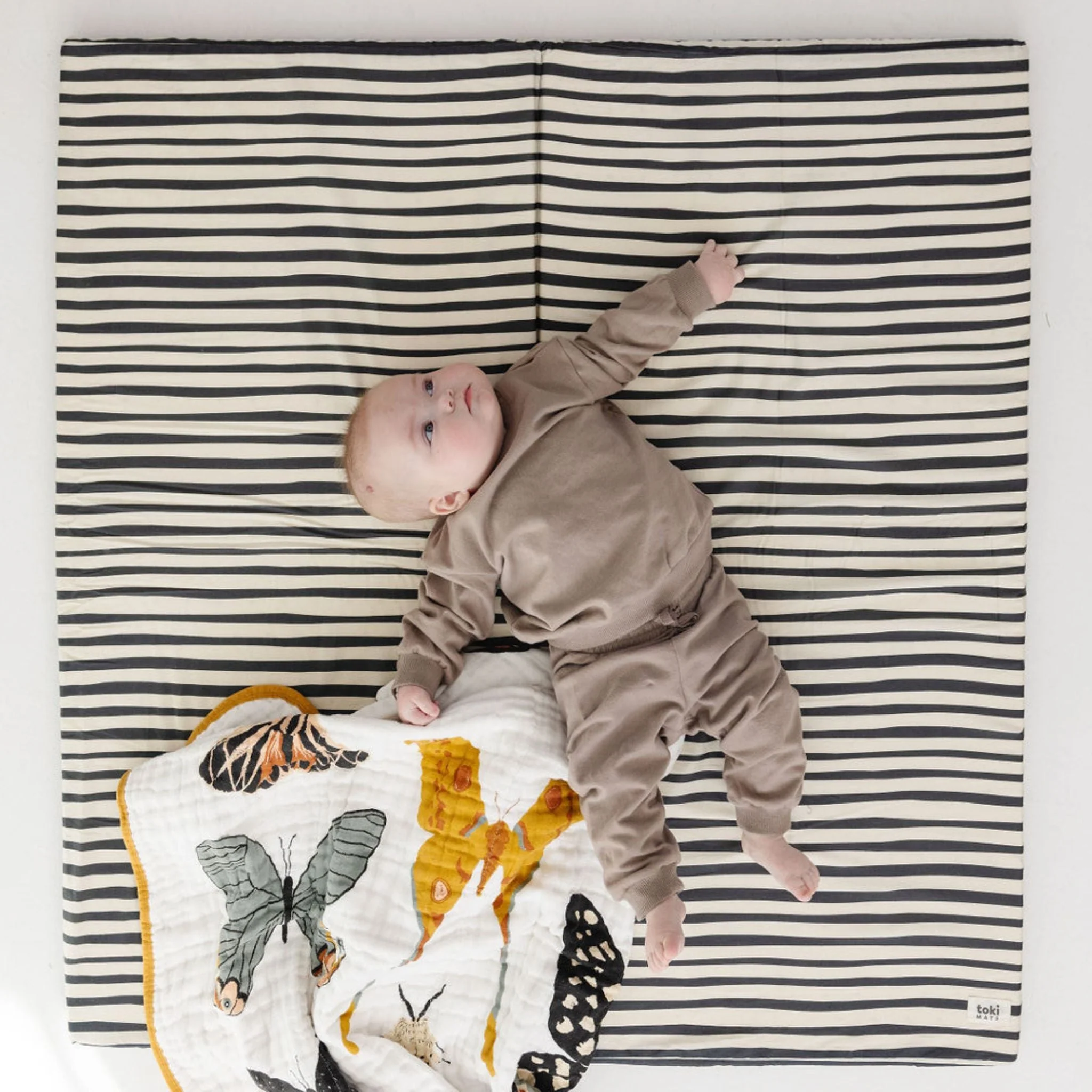 Toki Kids Bold Stripe Organic Cotton Mat - Image 2