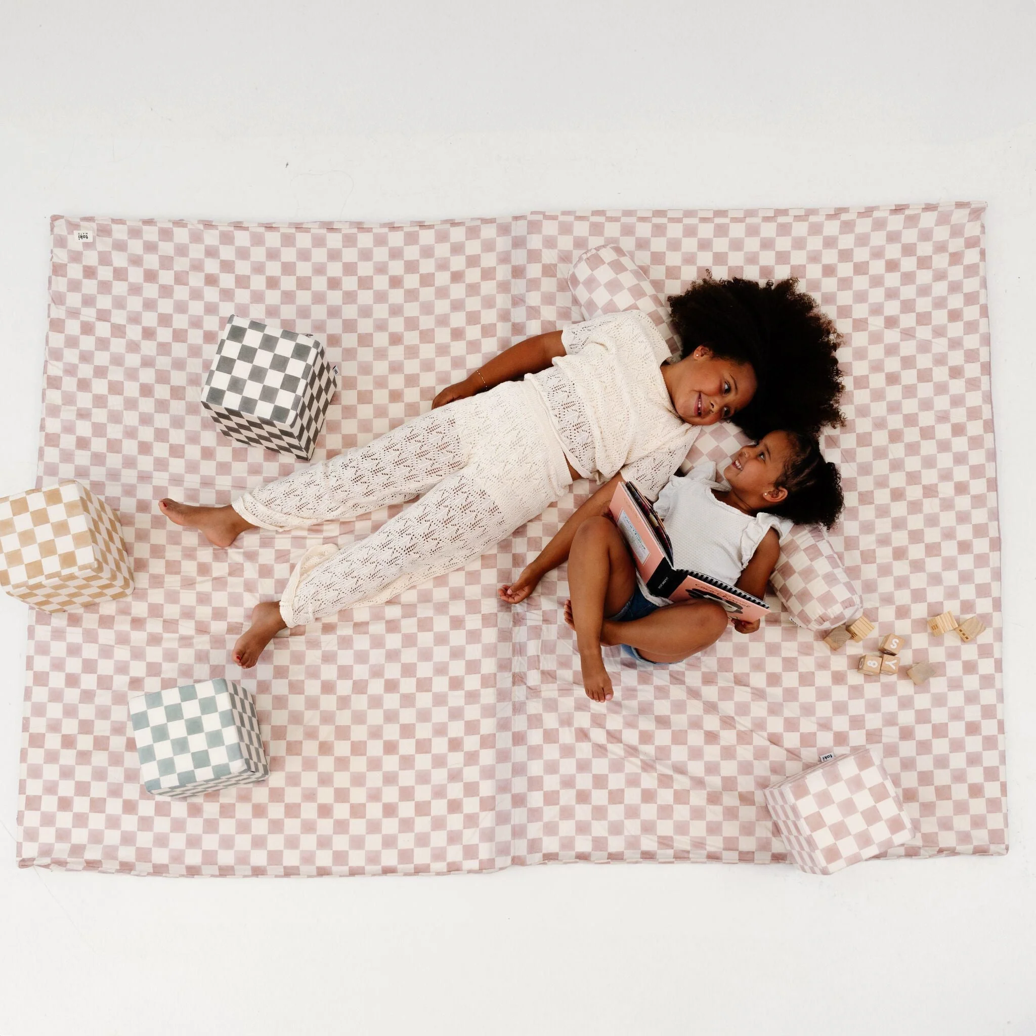 Toki Kids Checker Gumdrop Organic Cotton Mat - Image 2