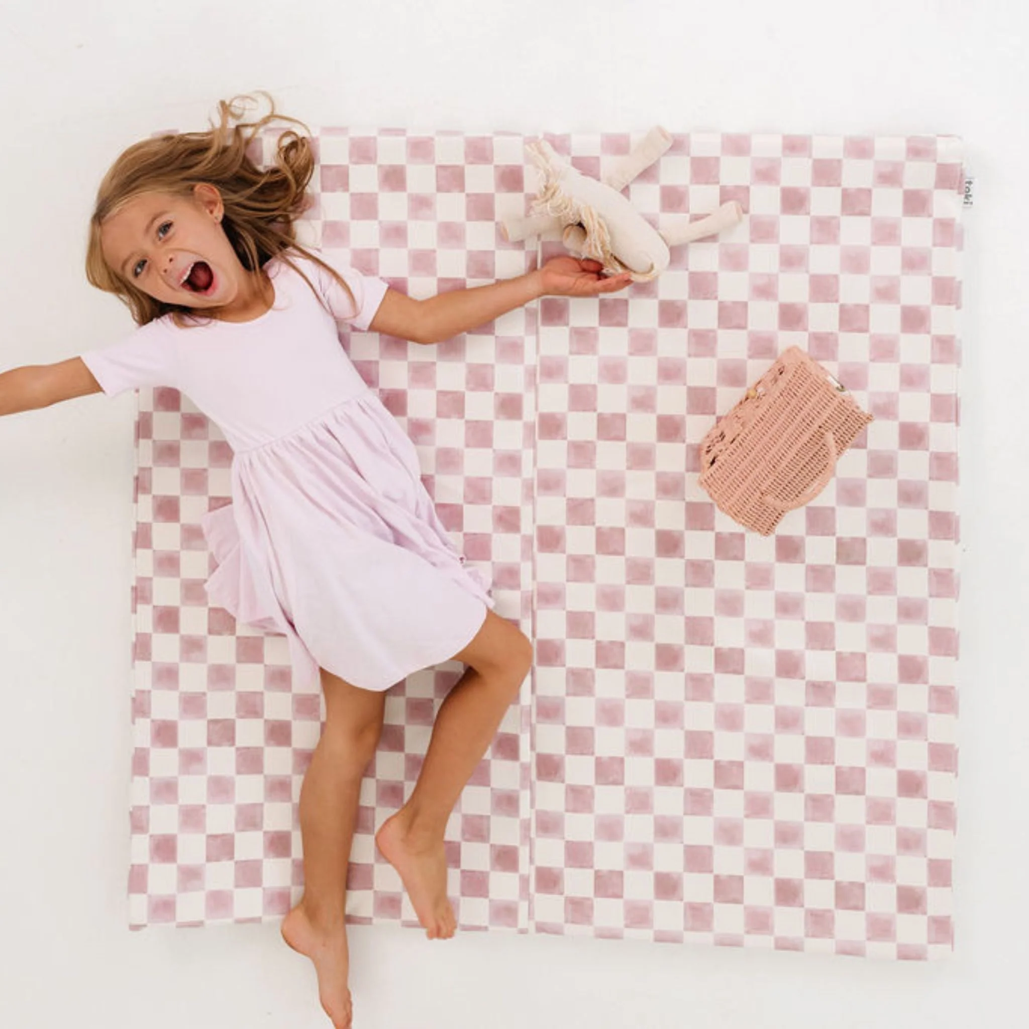 Toki Kids Checker Gumdrop Vegan Leather Mat - Image 2