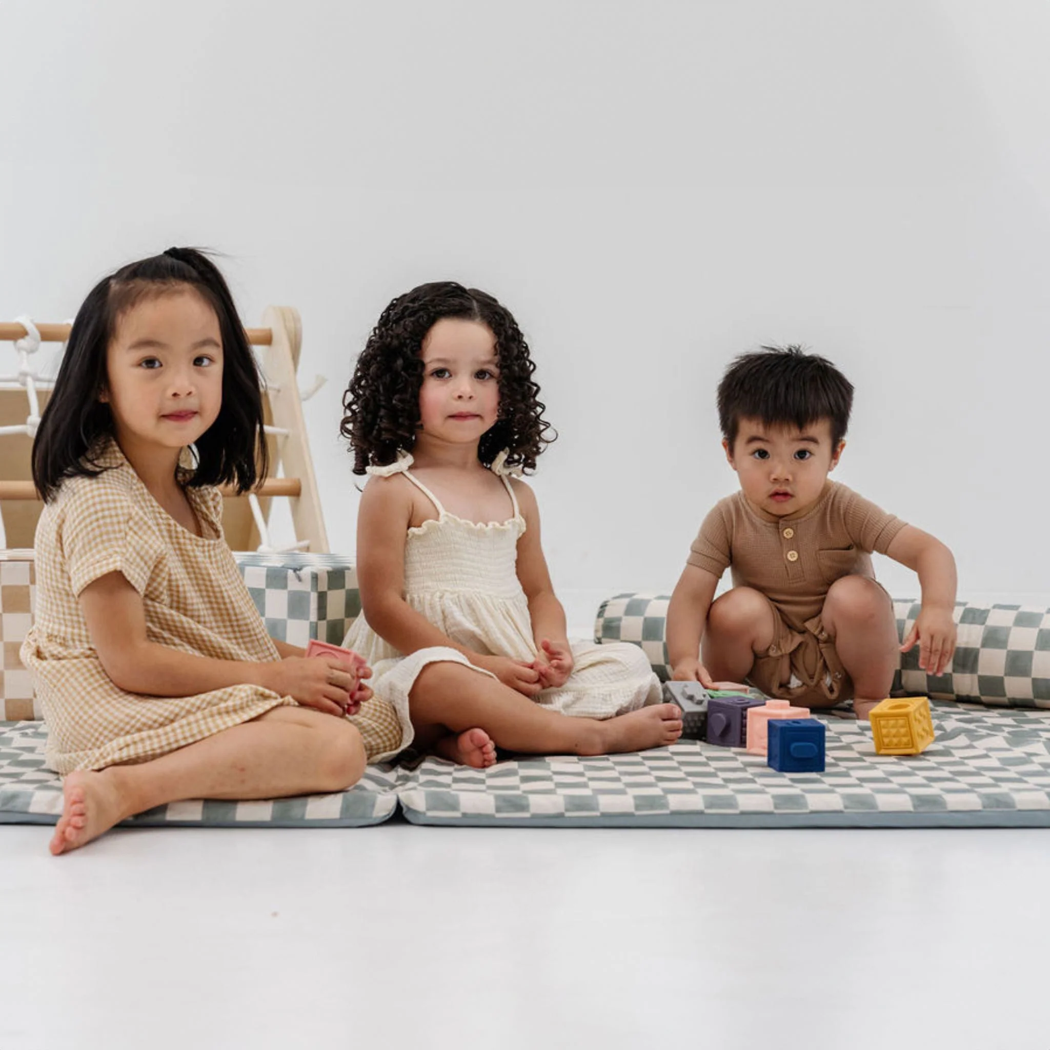 Toki Kids Checker Matcha Organic Cotton Mat - Image 14