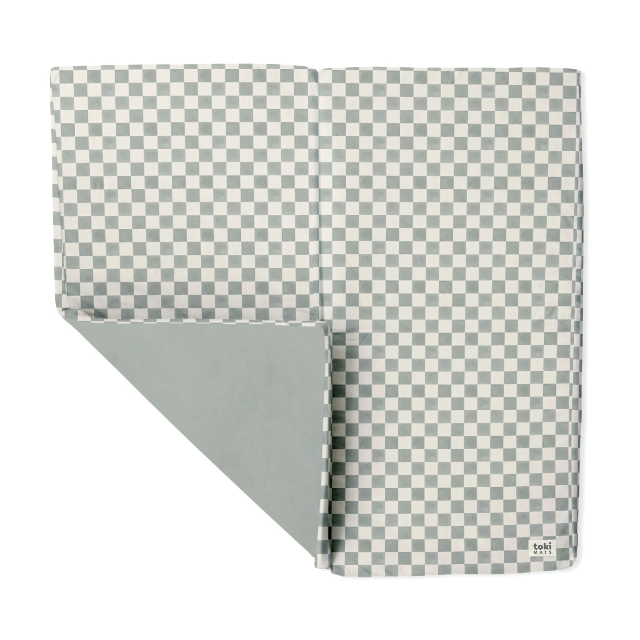 Toki Kids Checker Matcha Organic Cotton Mat - Image 6