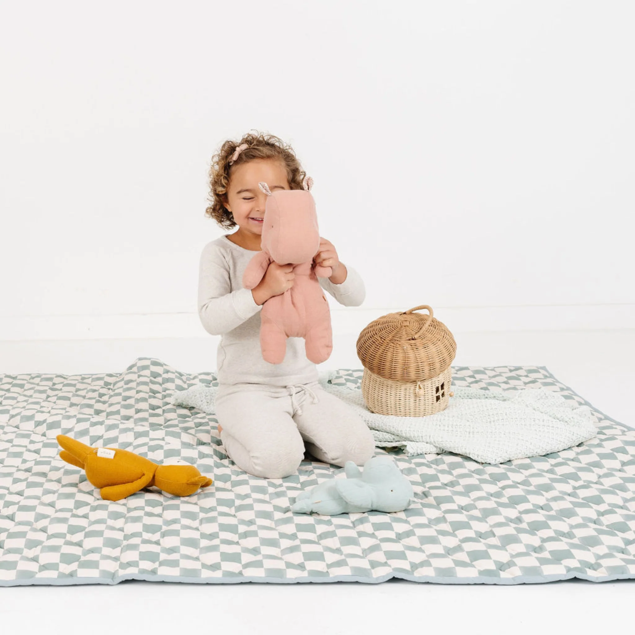 Toki Kids Checker Matcha Picnic Blanket - Image 5