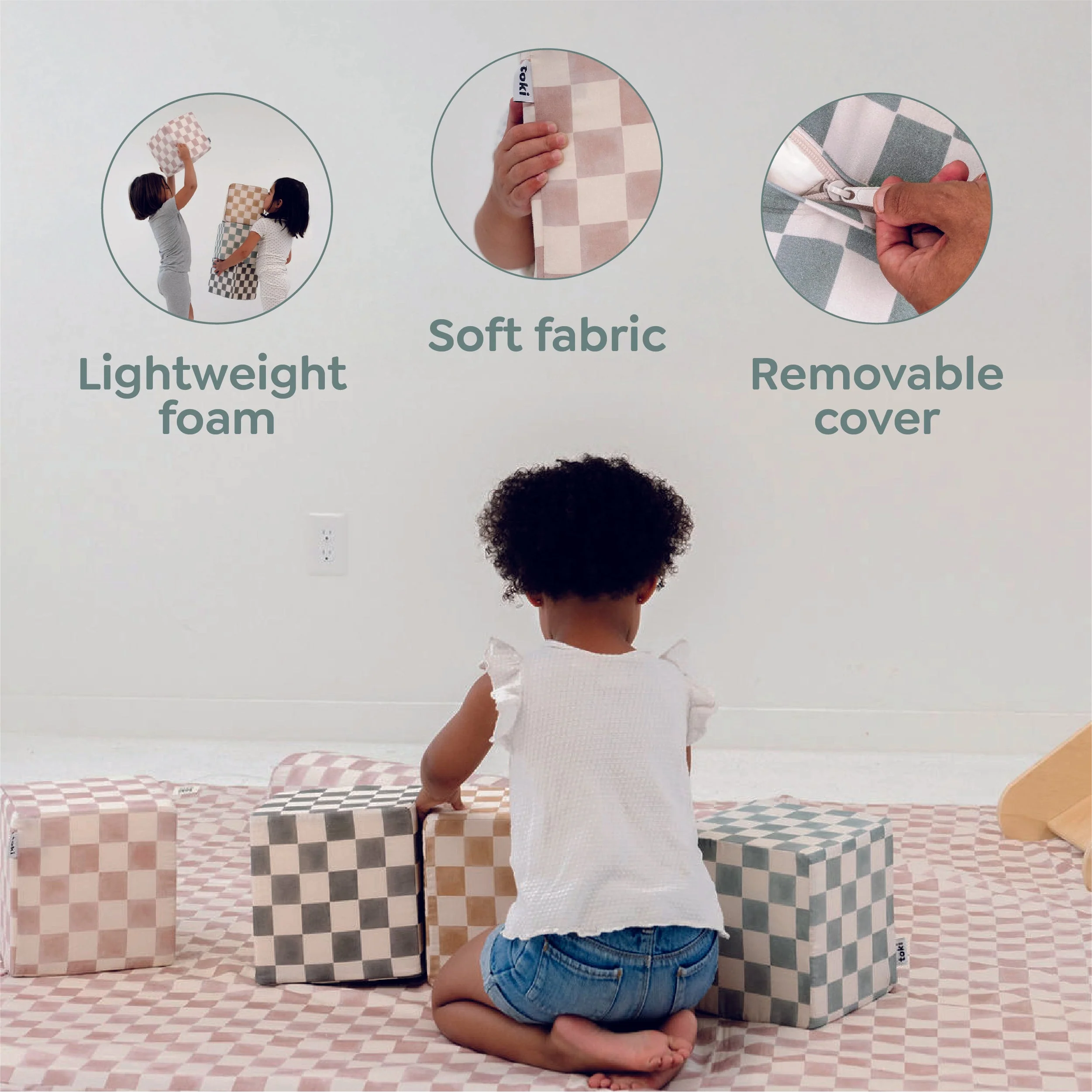 Toki Kids Checker Matcha Play Cube - Image 5