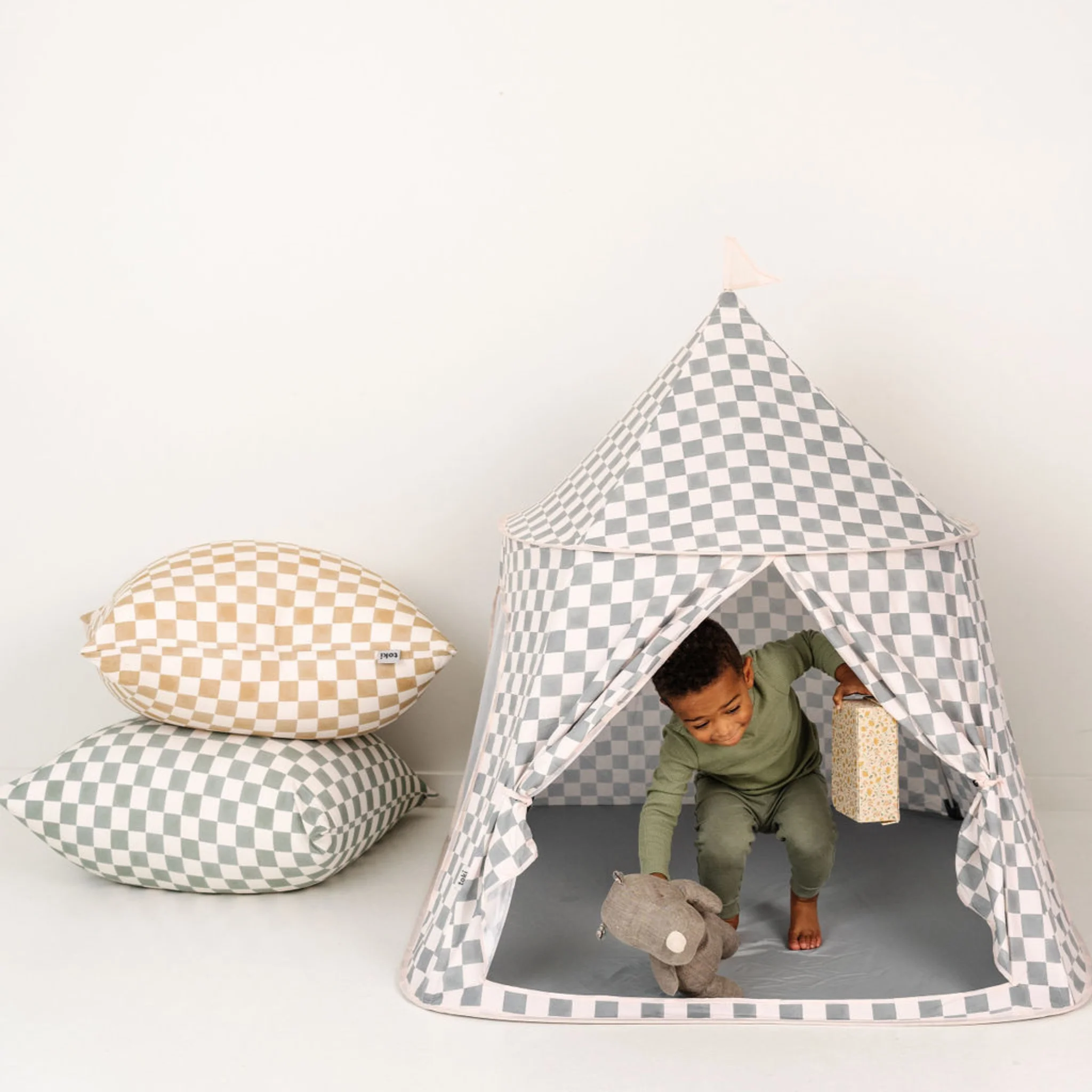Toki Kids Checker Matcha Play Tent - Image 2