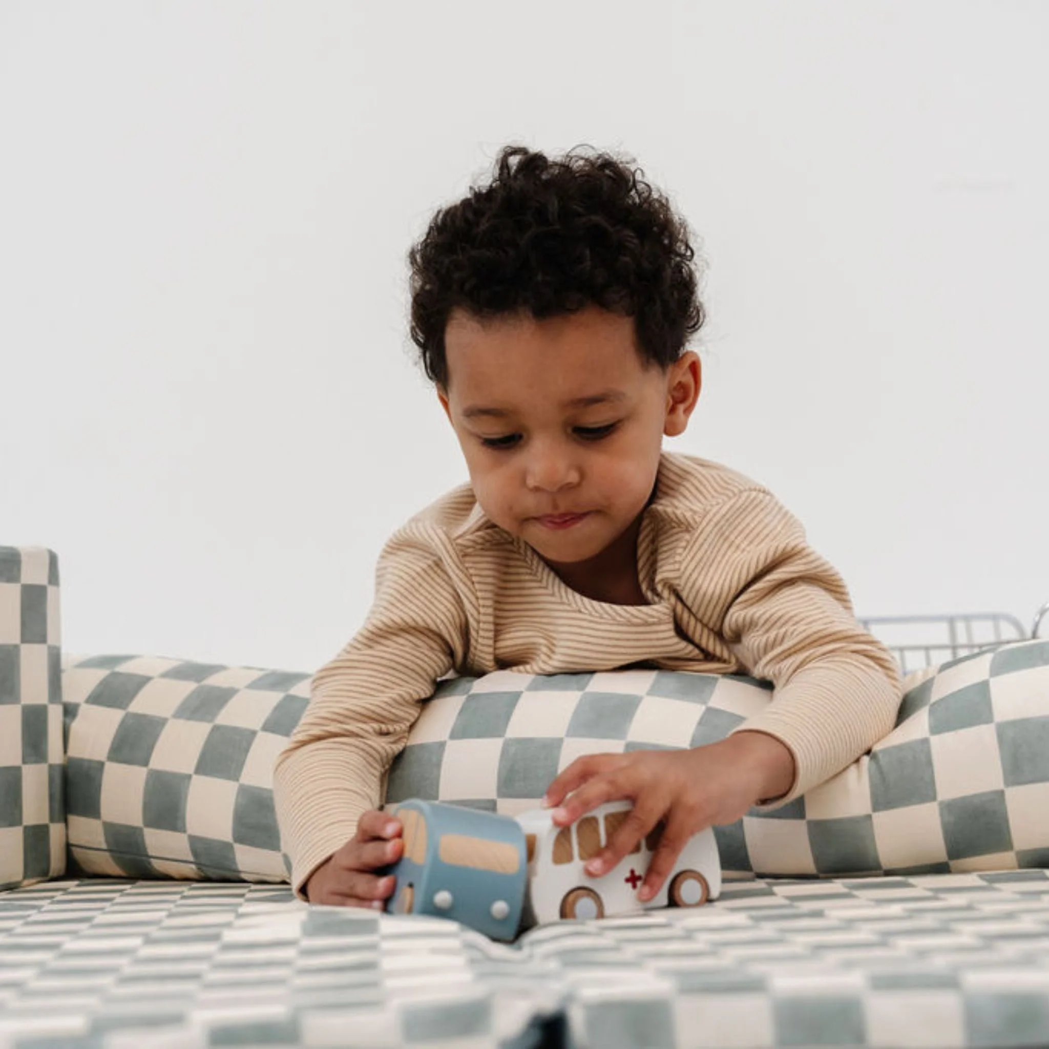 Toki Kids Checker Matcha Support Pillow - Image 3