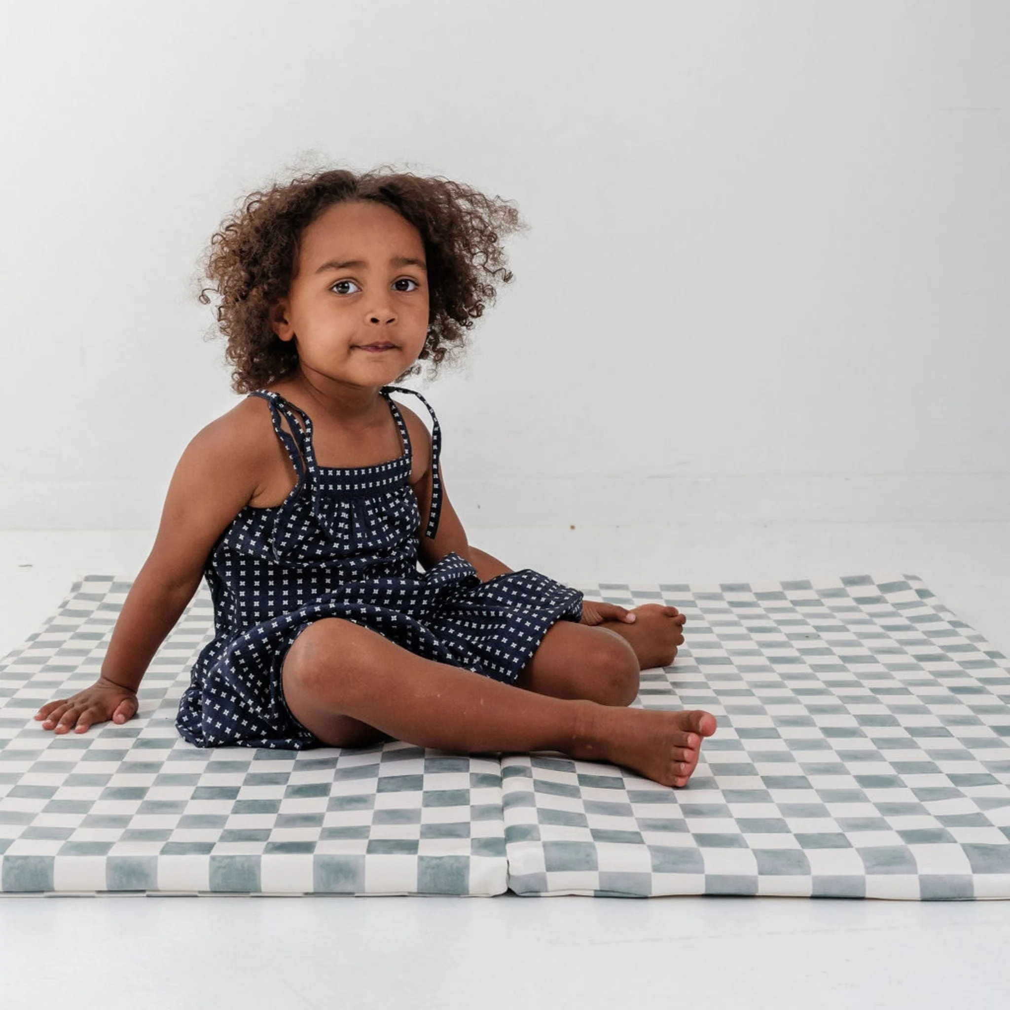 Toki Kids Checker Matcha Vegan Leather Mat - Image 3