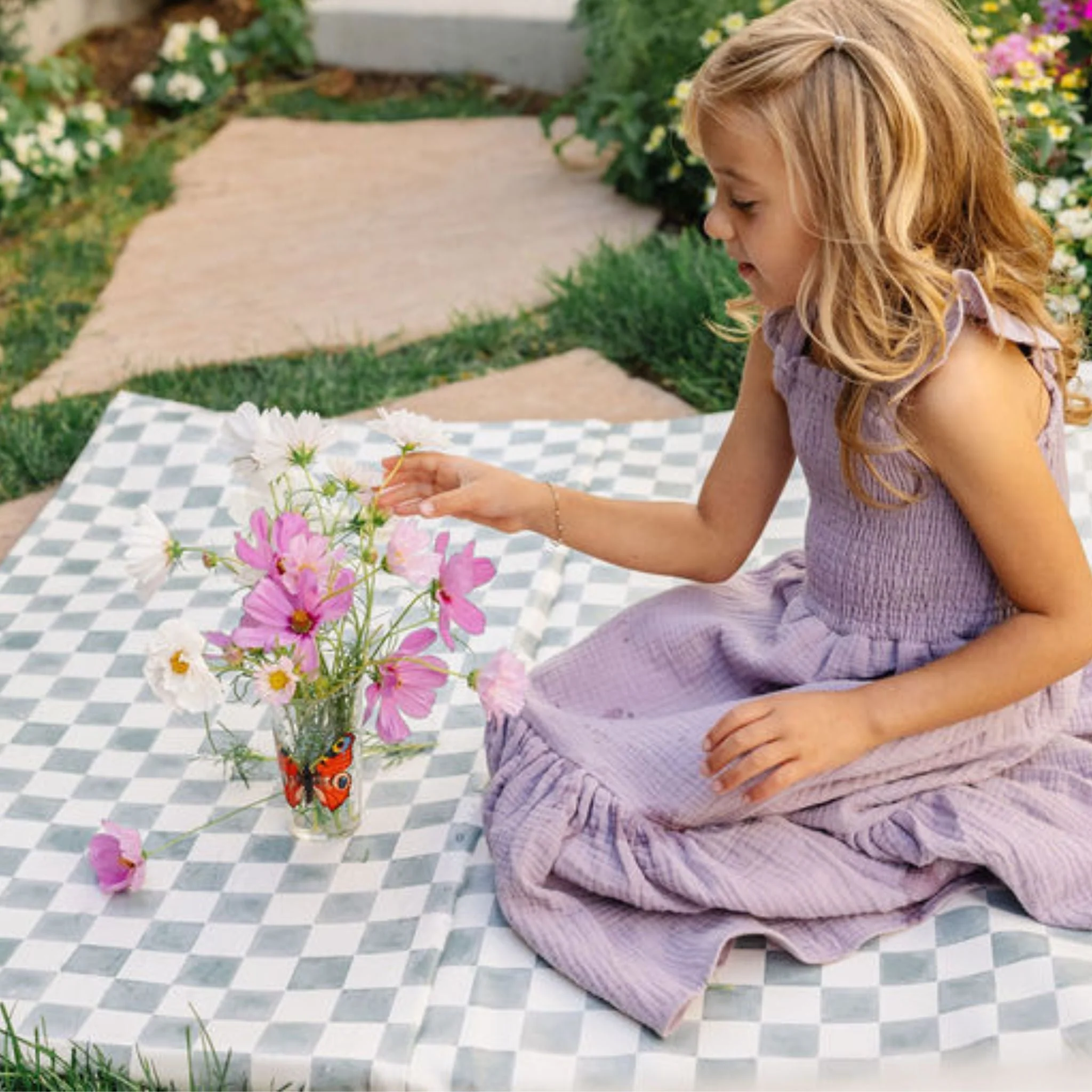 Toki Kids Checker Matcha Vegan Leather Mat - Image 5