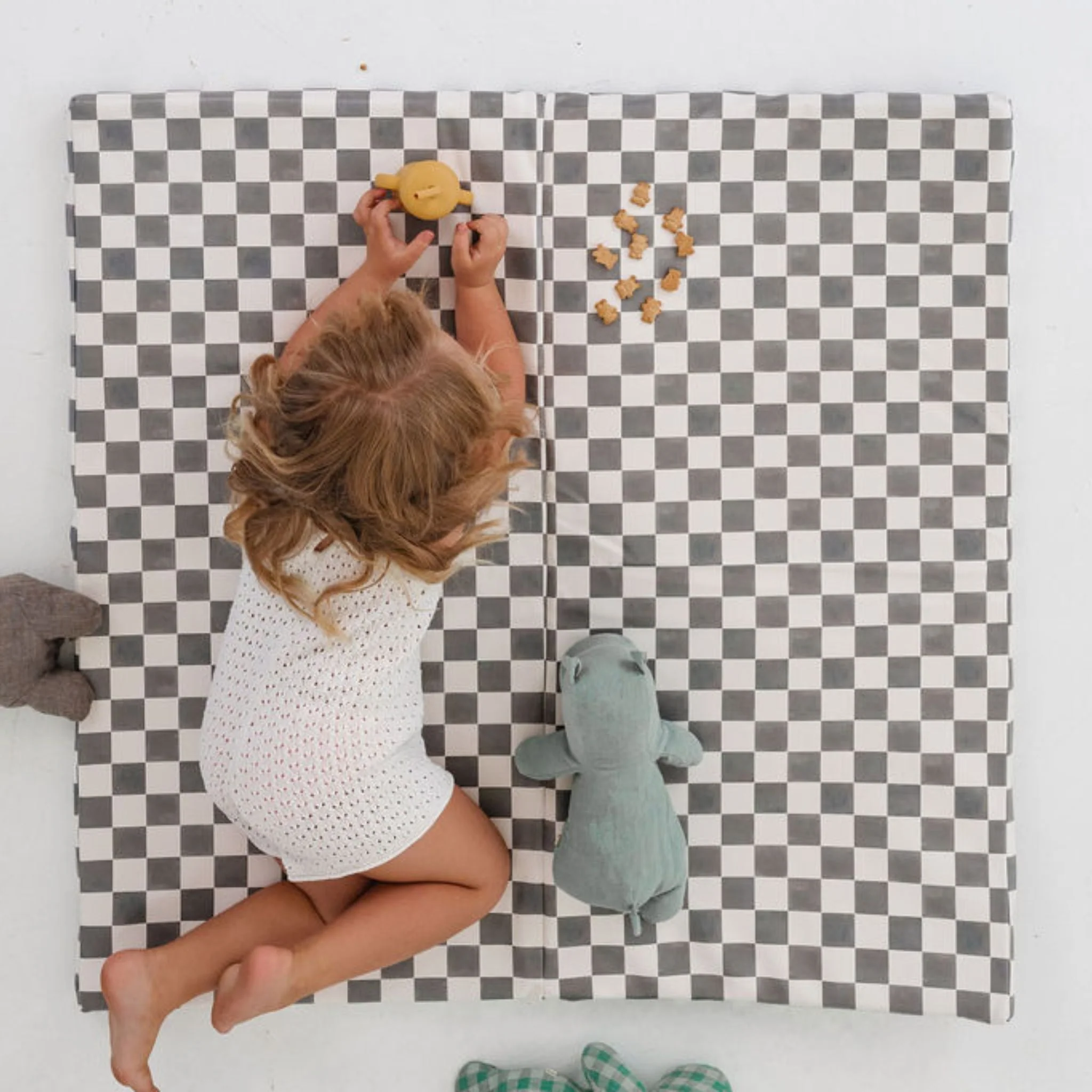 Toki Kids Checker Pepper Vegan Leather Mat - Image 2