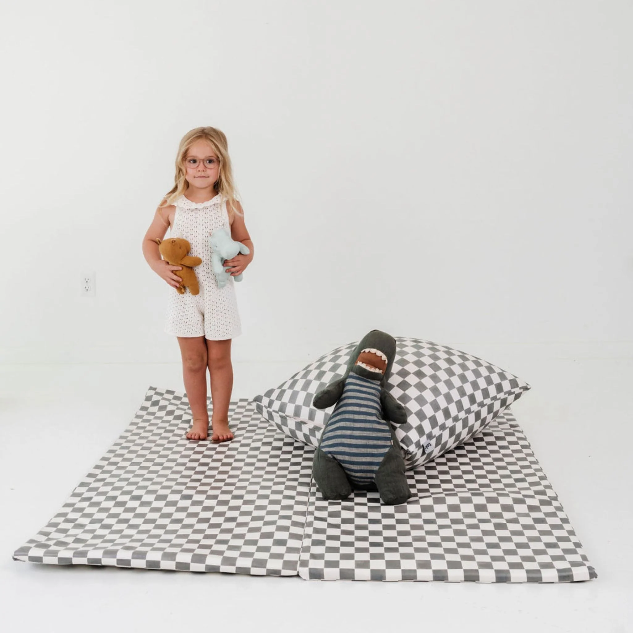 Toki Kids Checker Pepper Vegan Leather Mat - Image 3