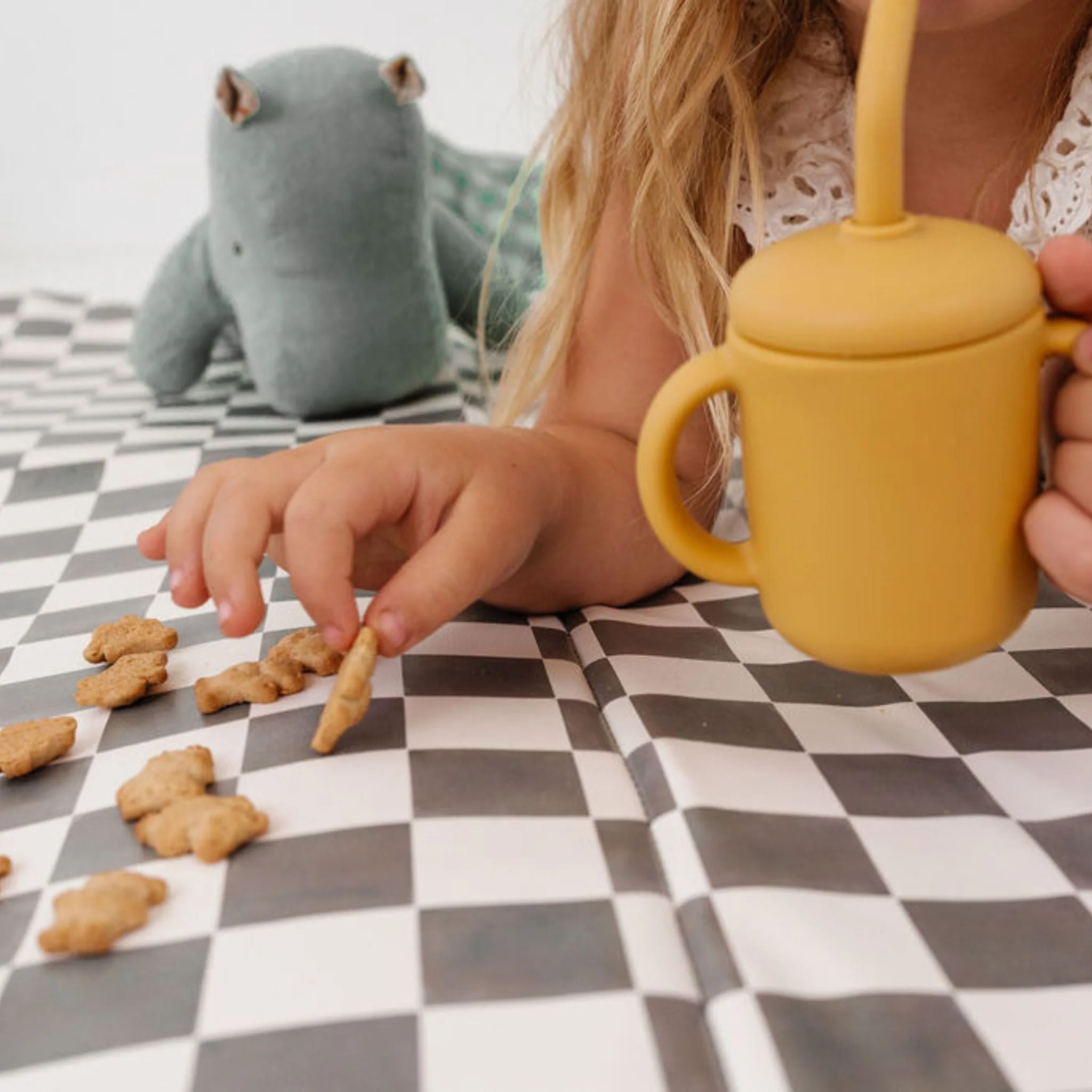 Toki Kids Checker Pepper Vegan Leather Mat - Image 4