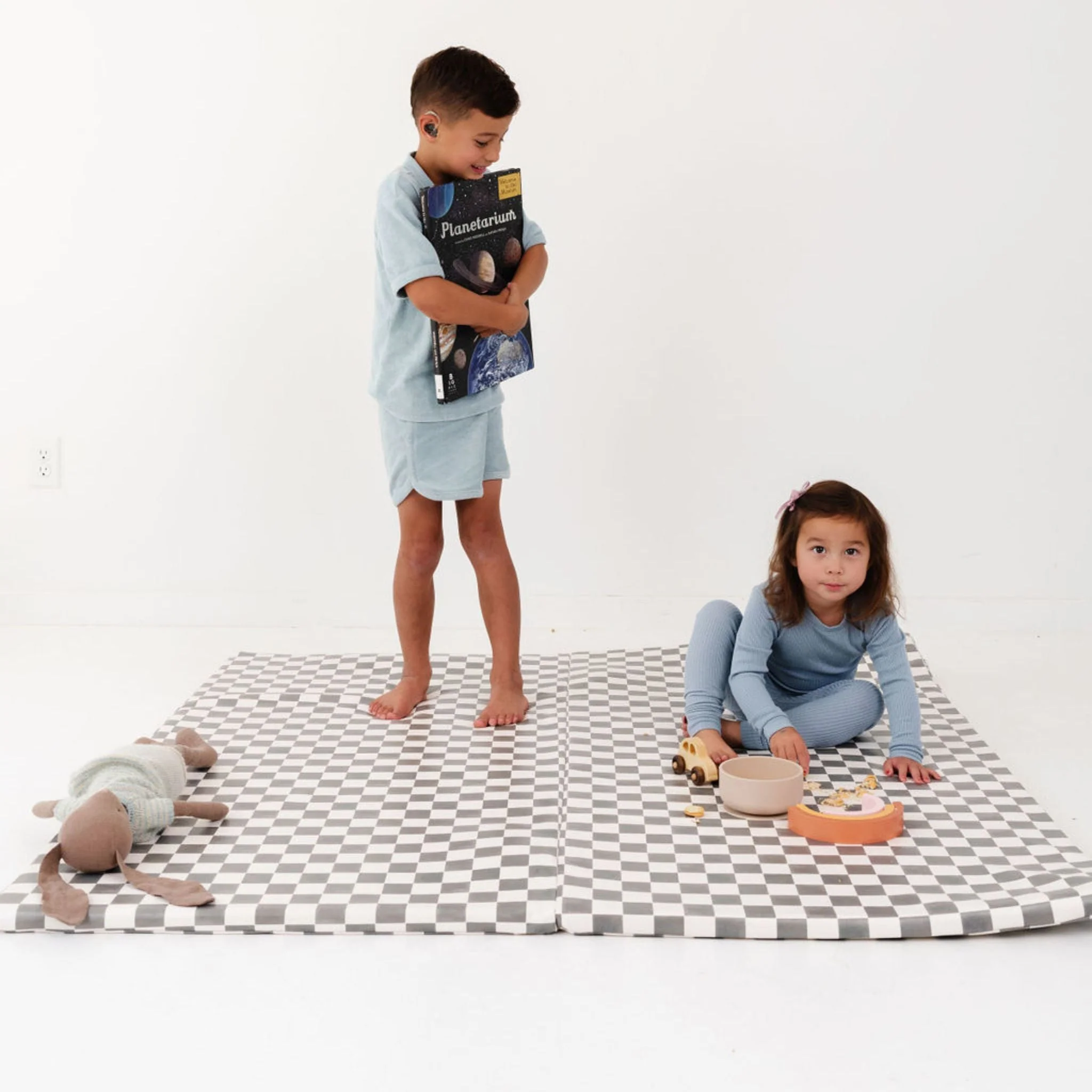 Toki Kids Checker Pepper Vegan Leather Mat - Image 6