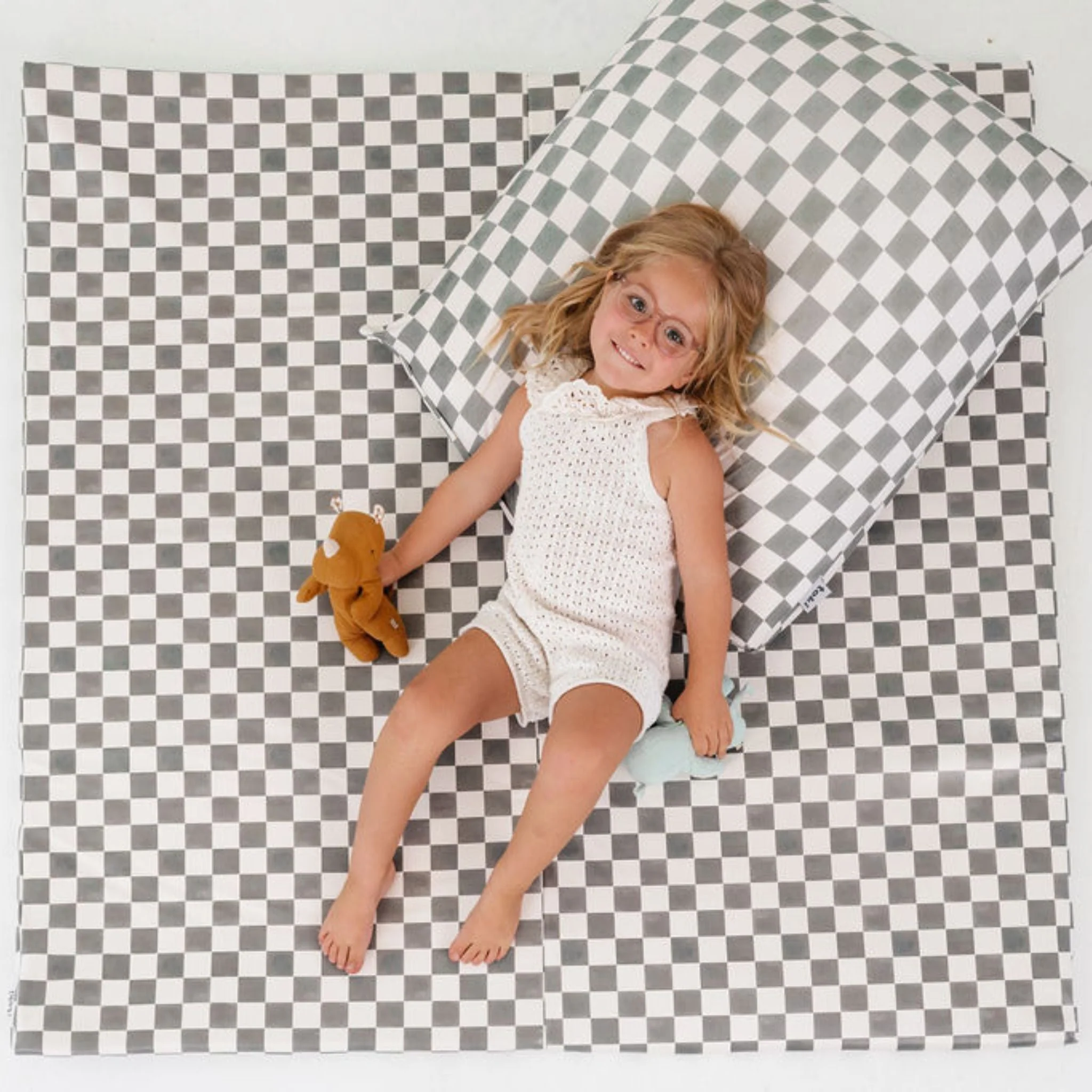 Toki Kids Checker Pepper Vegan Leather Mat - Image 8