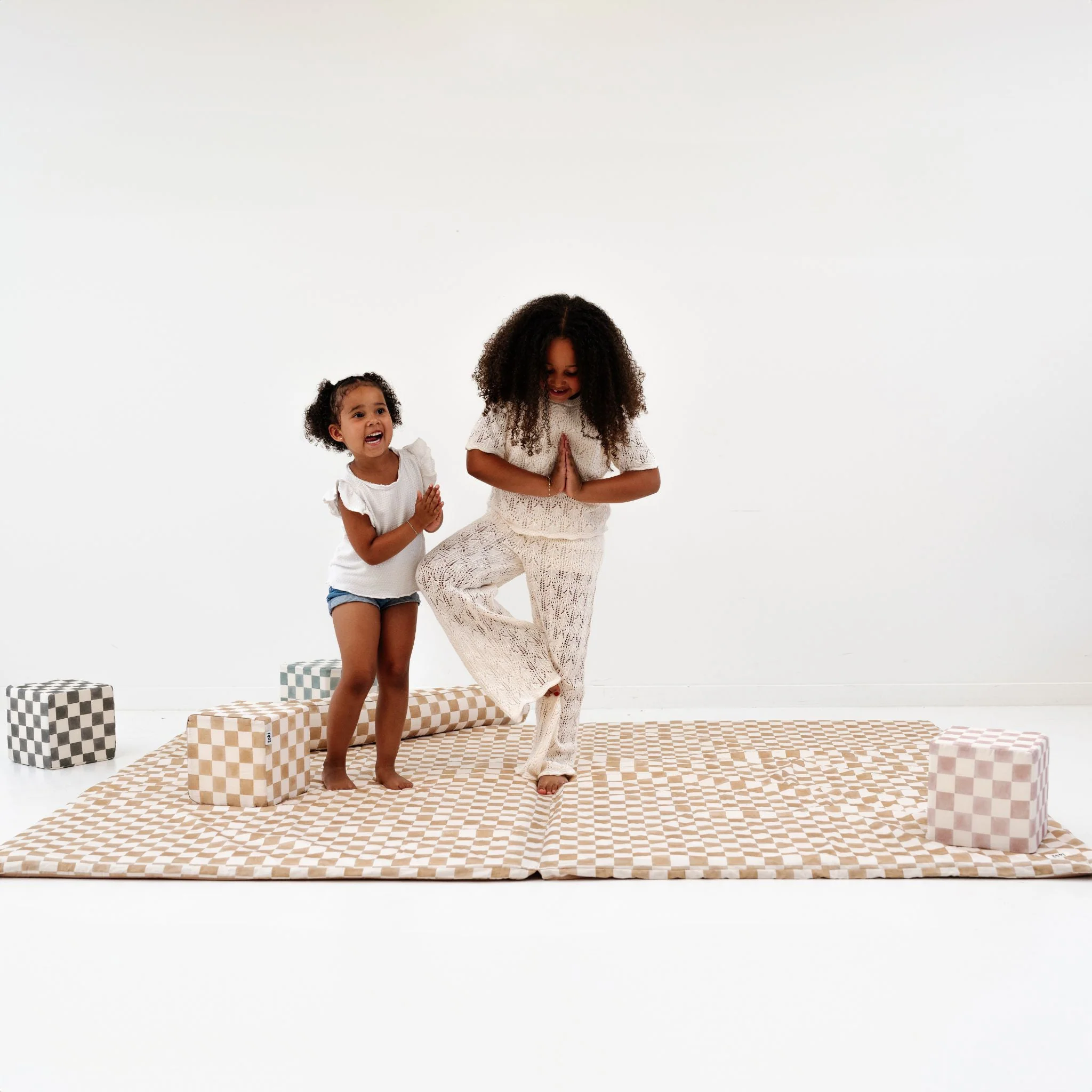 Toki Kids Checker Toffee Organic Cotton Mat - Image 13