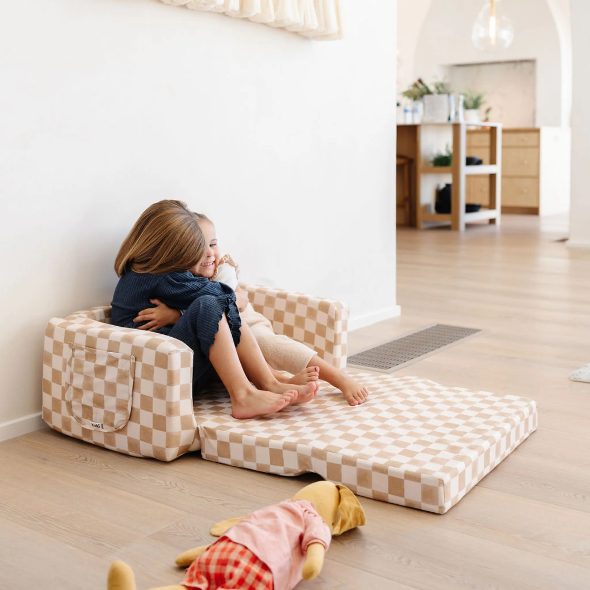 Toki Kids Checker Toffee Play Couch - Image 3