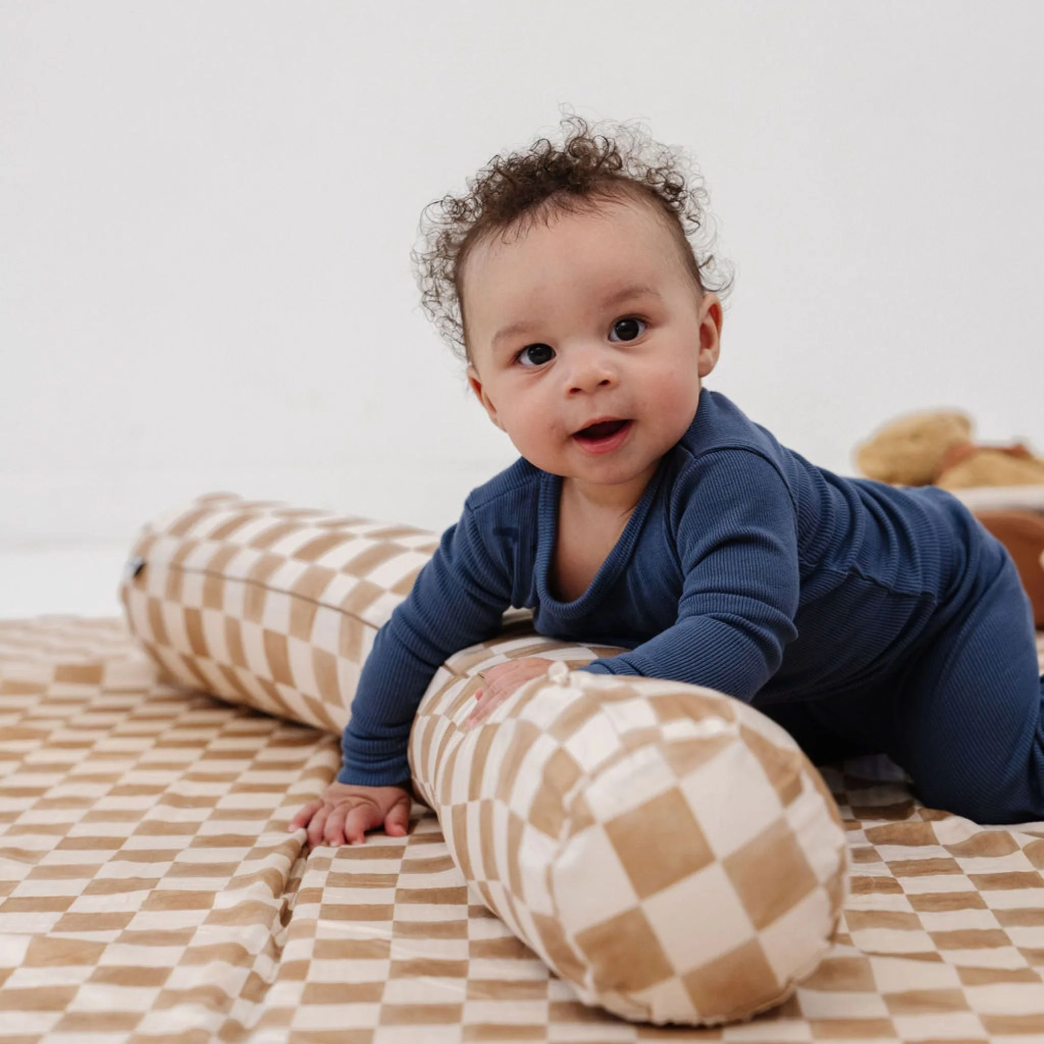Toki Kids Checker Toffee Support Pillow - Image 3