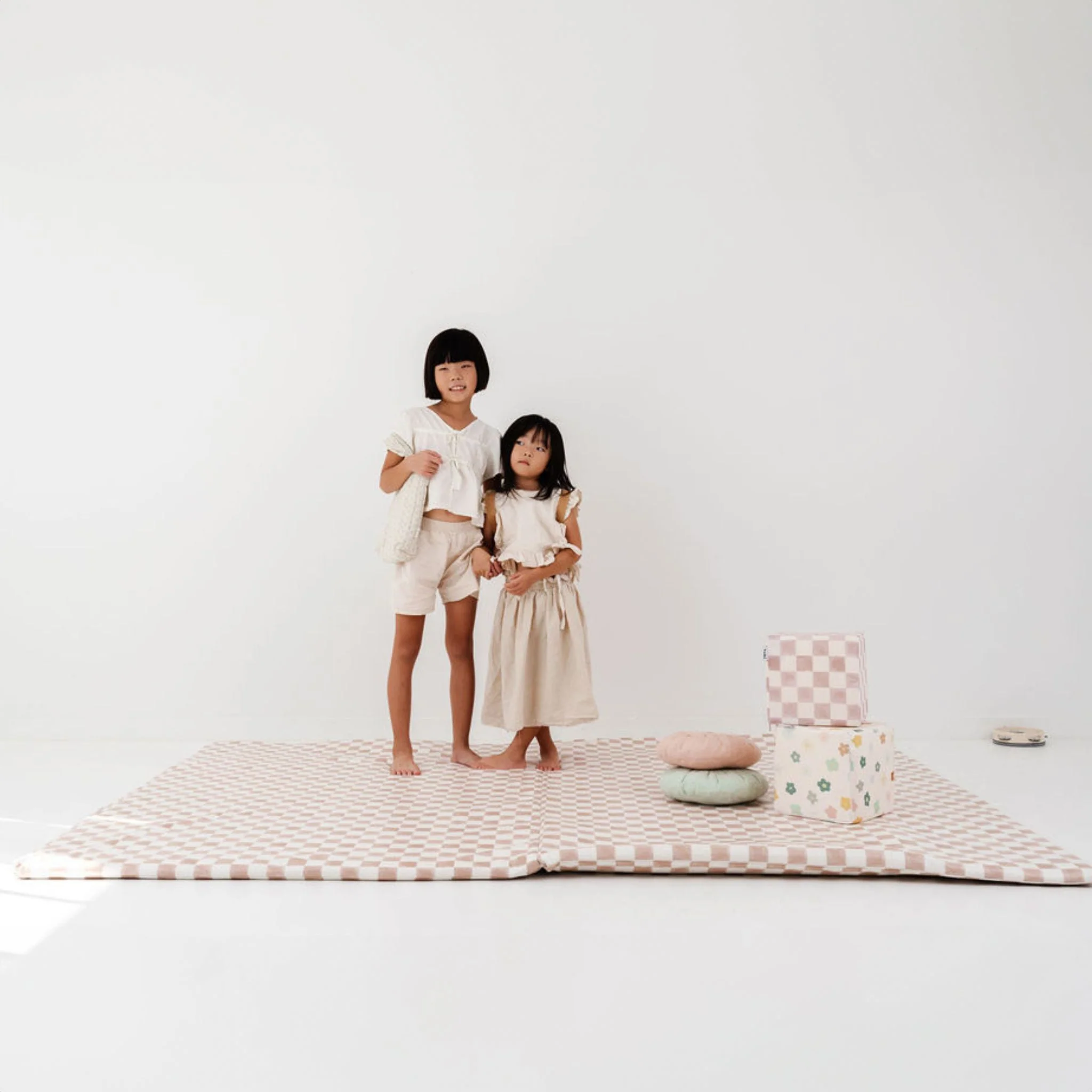 Toki Kids Checker Toffee Vegan Leather Mat - Image 12