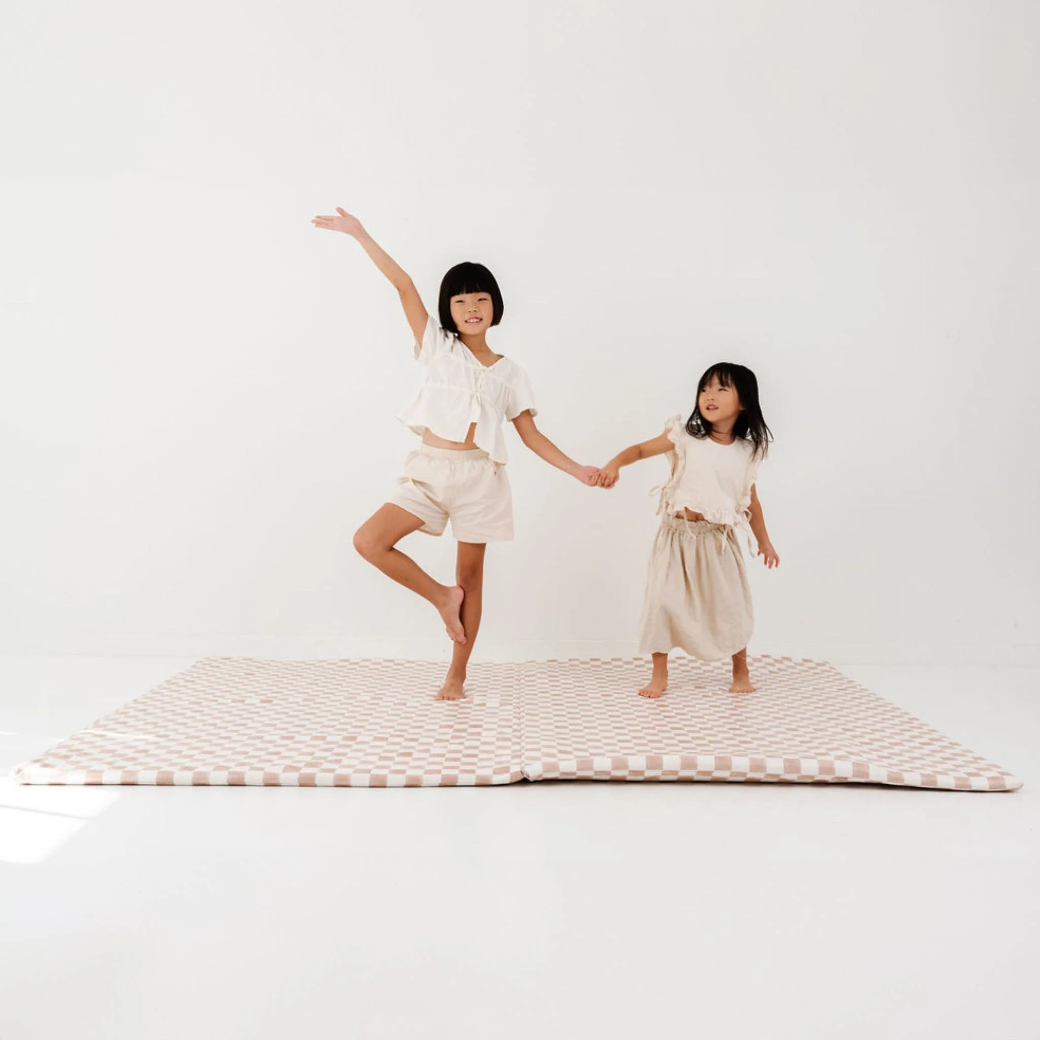 Toki Kids Checker Toffee Vegan Leather Mat - Image 13
