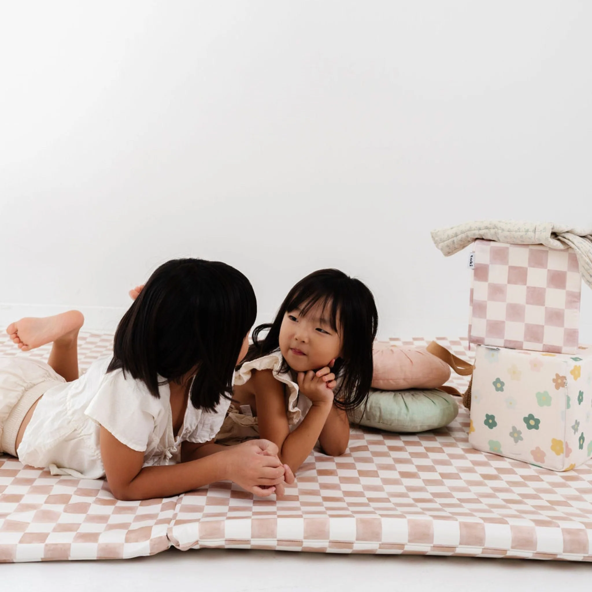 Toki Kids Checker Toffee Vegan Leather Mat - Image 8