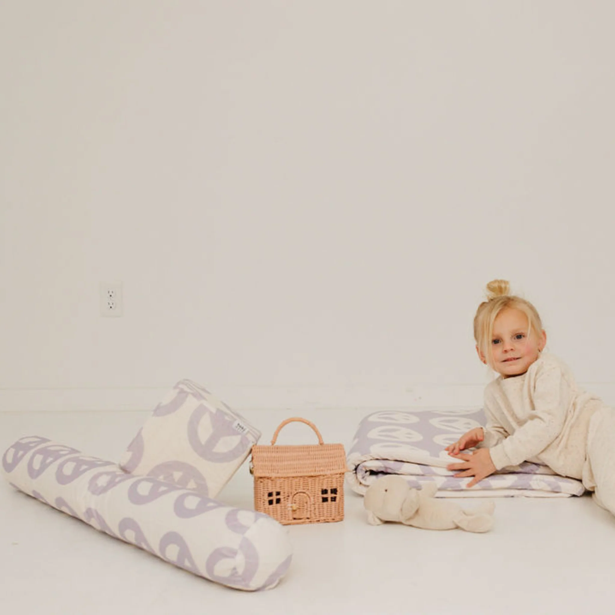 Toki Kids Cream Peace Sign Support Pillow - Image 4