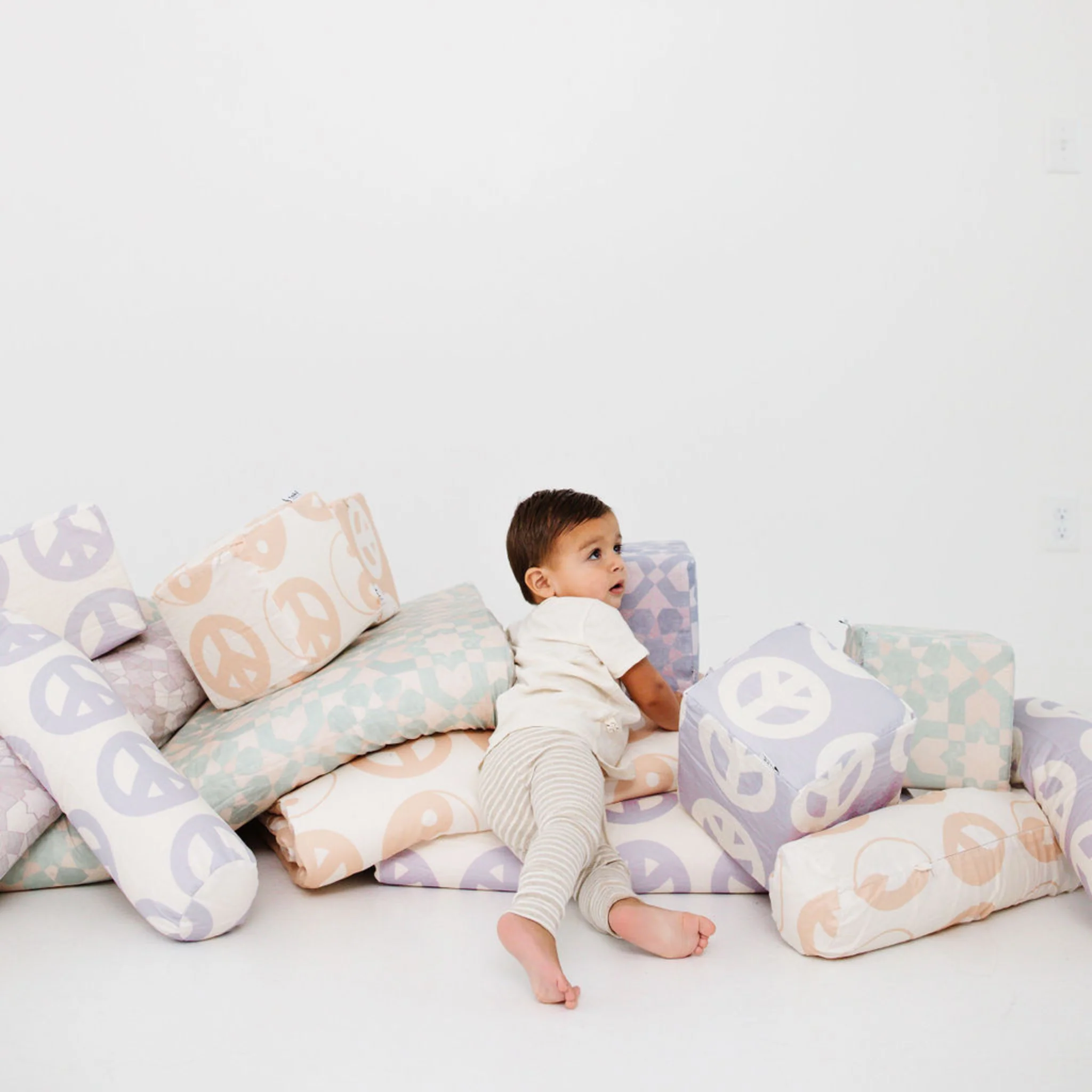 Toki Kids Cream Peace Sign Support Pillow - Image 9