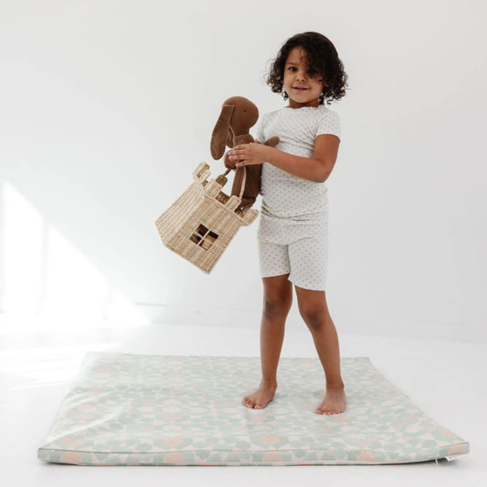 Toki Kids Green Tile Vegan Leather Mat - Image 2