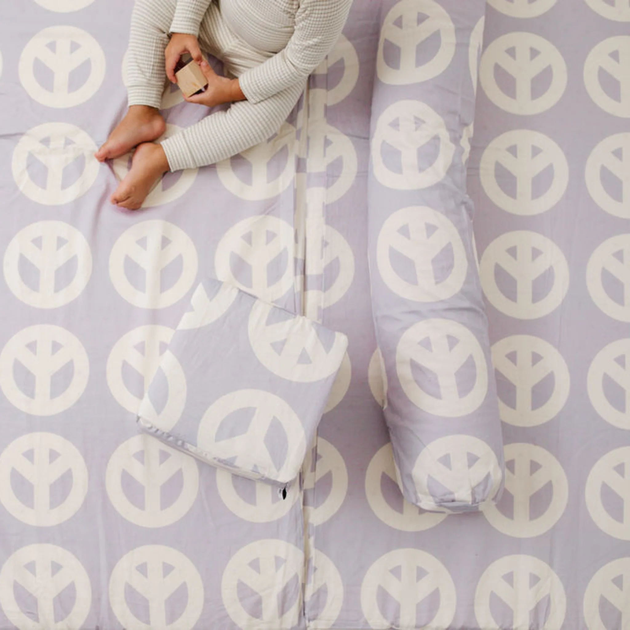 Toki Kids Lavender Peace Sign Support Pillow - Image 3