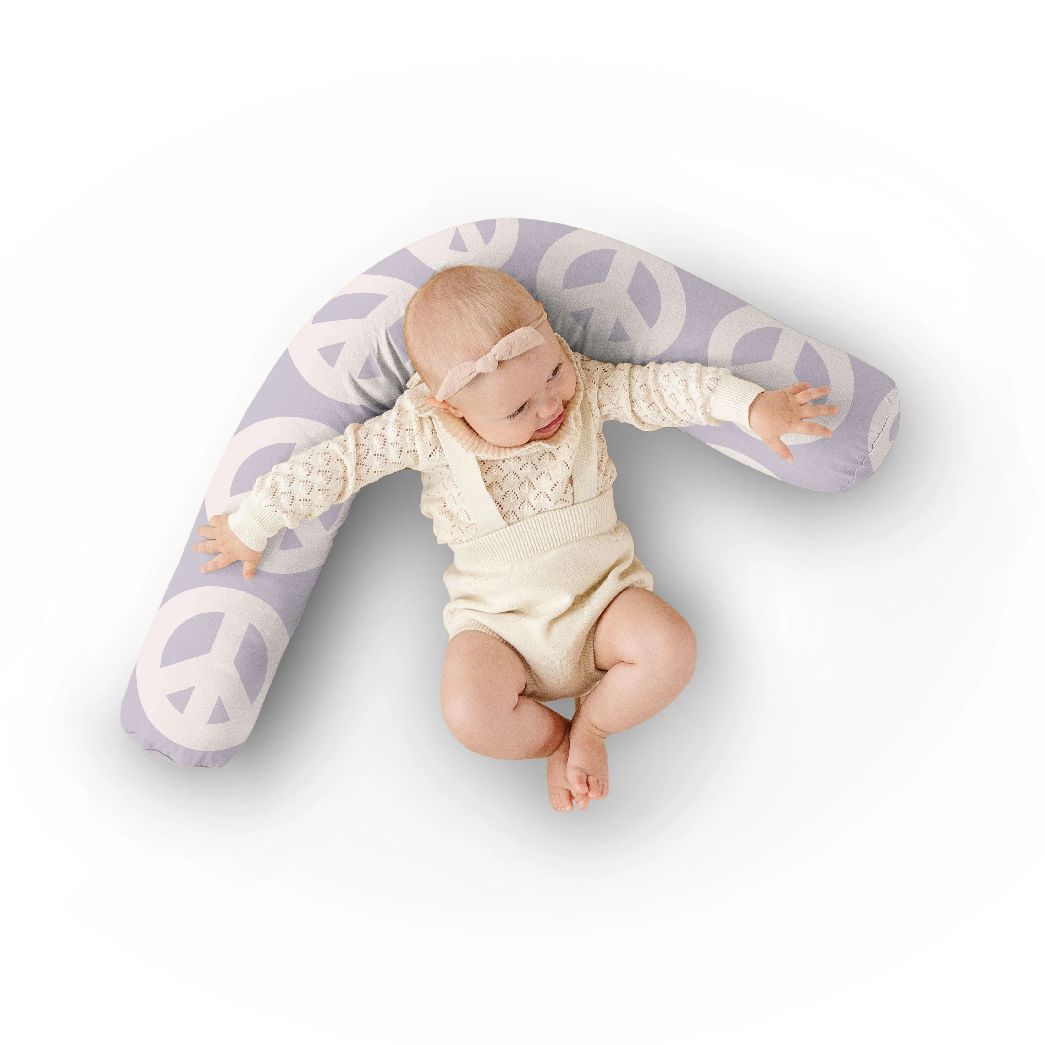 Toki Kids Lavender Peace Sign Support Pillow - Image 8