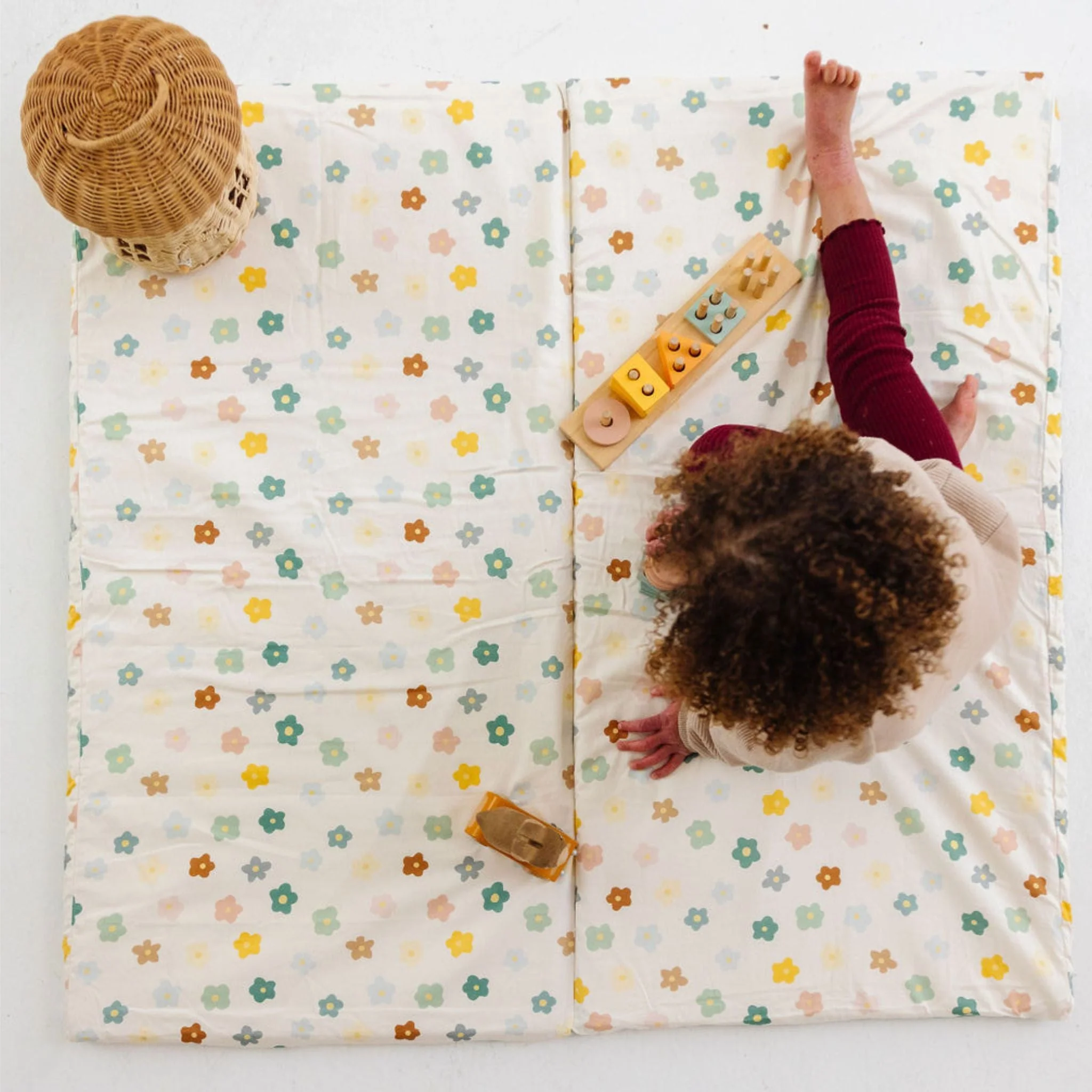 Toki Kids Playful Posies Organic Cotton Mat - Image 3