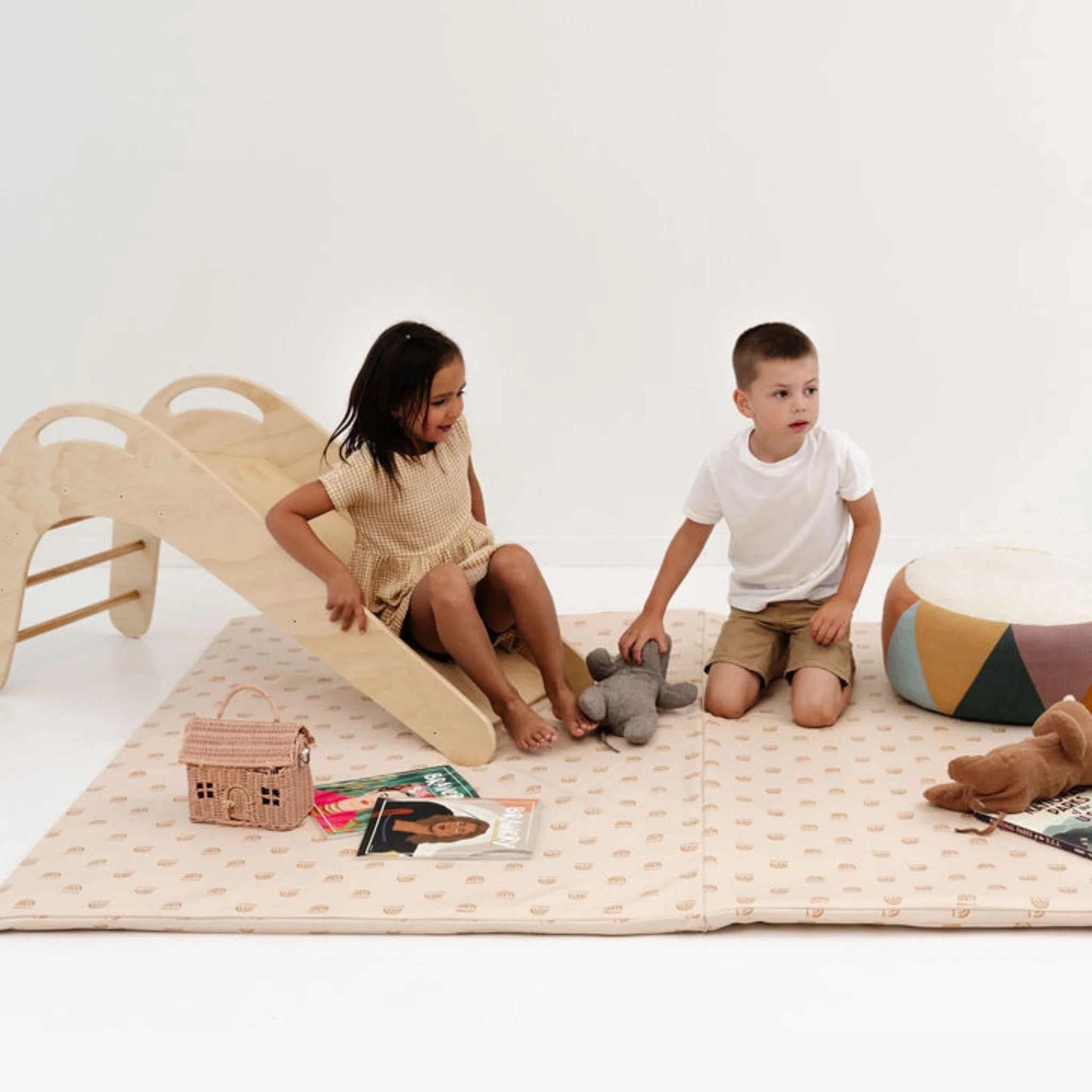 Toki Kids Rainbow Cream Vegan Leather Mat - Image 3