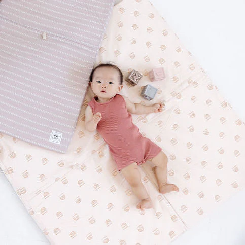 Toki Kids Rainbow Peach Organic Cotton Mat - Image 4