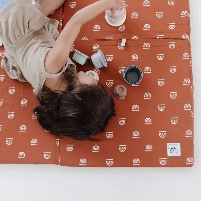 Toki Kids Rainbow Rust Organic Cotton Mat - Image 3