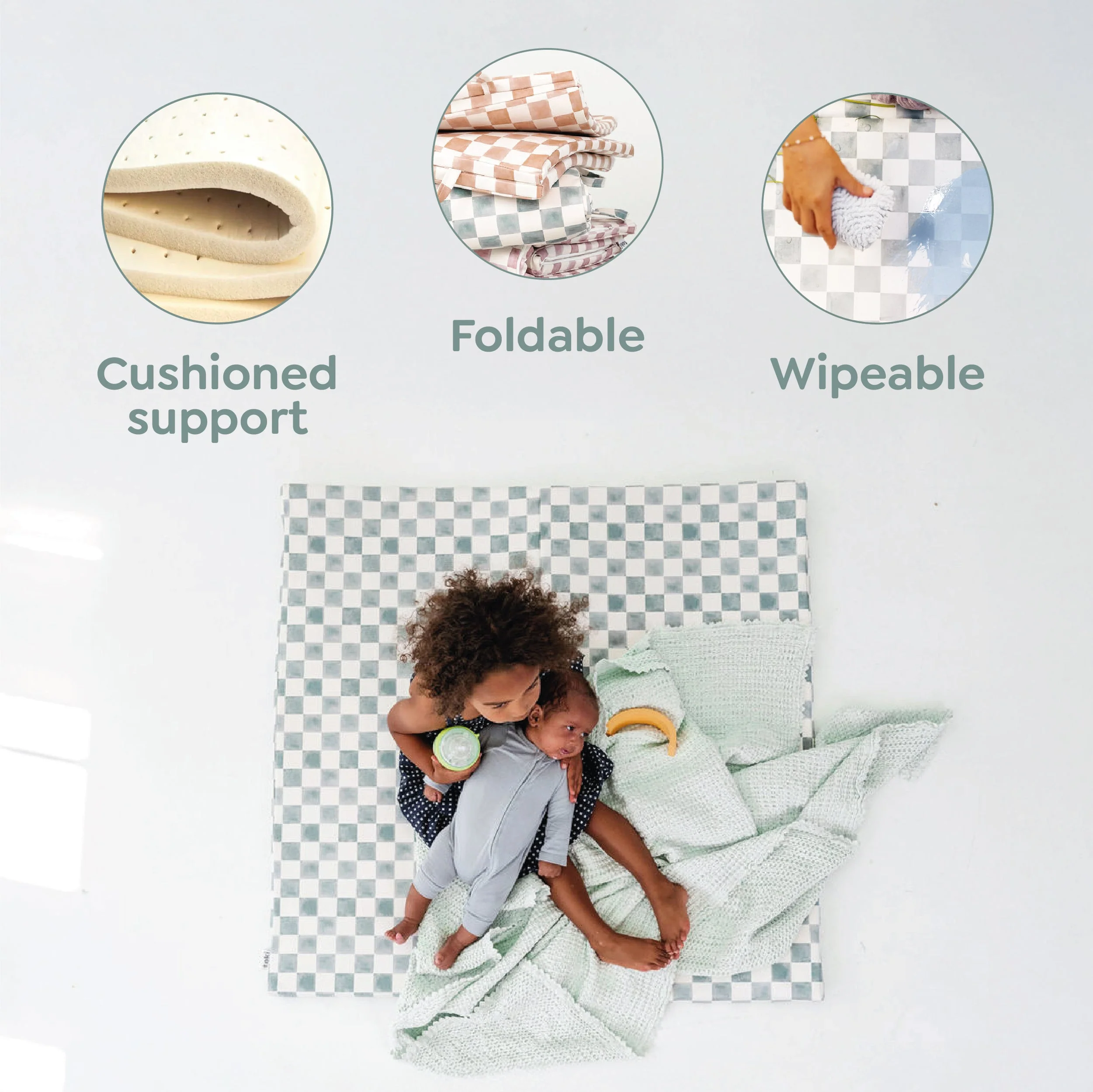 Toki Kids Terrazzo Chalk Vegan Leather Mat - Image 6