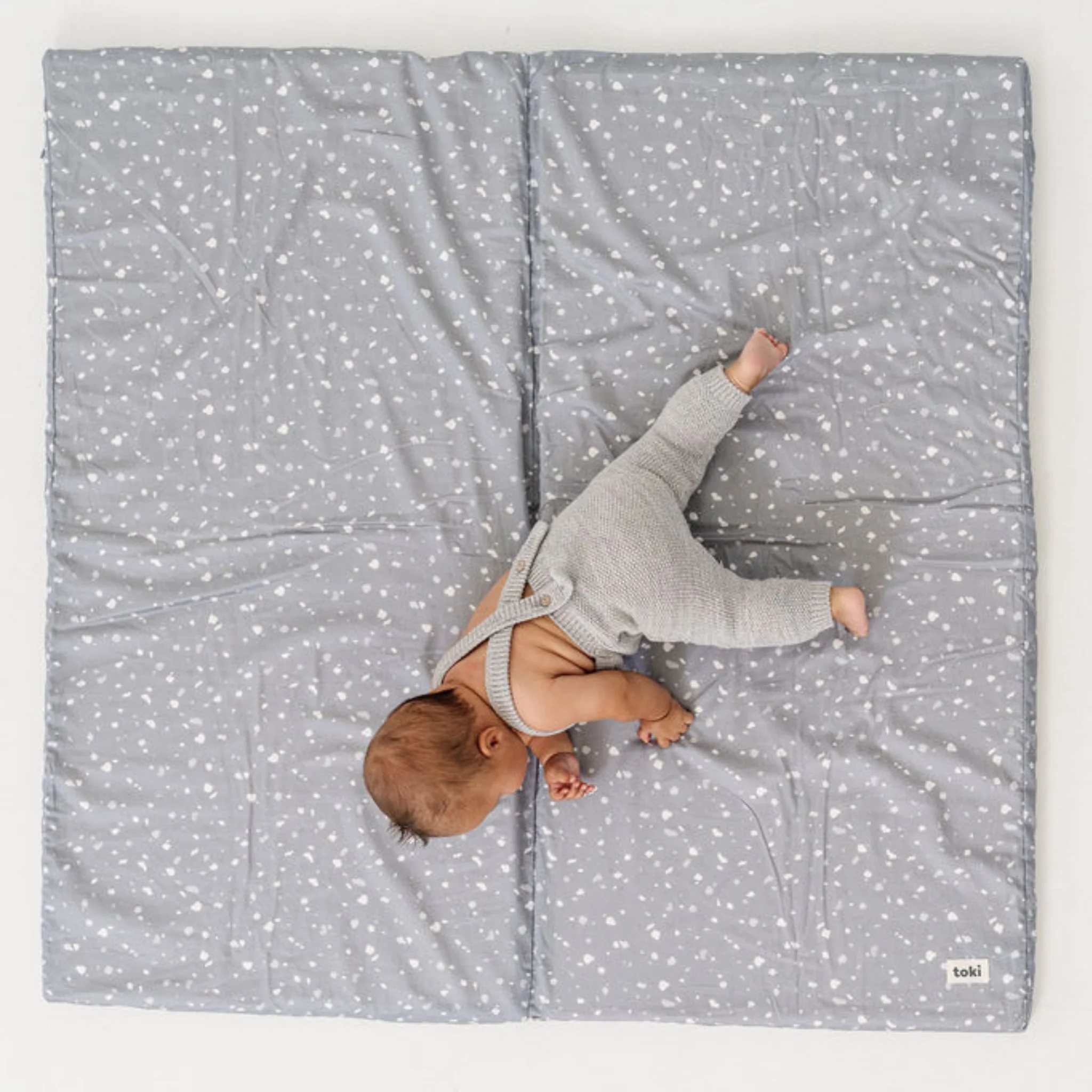 Toki Kids Terrazzo Slate Organic Cotton Mat - Image 2